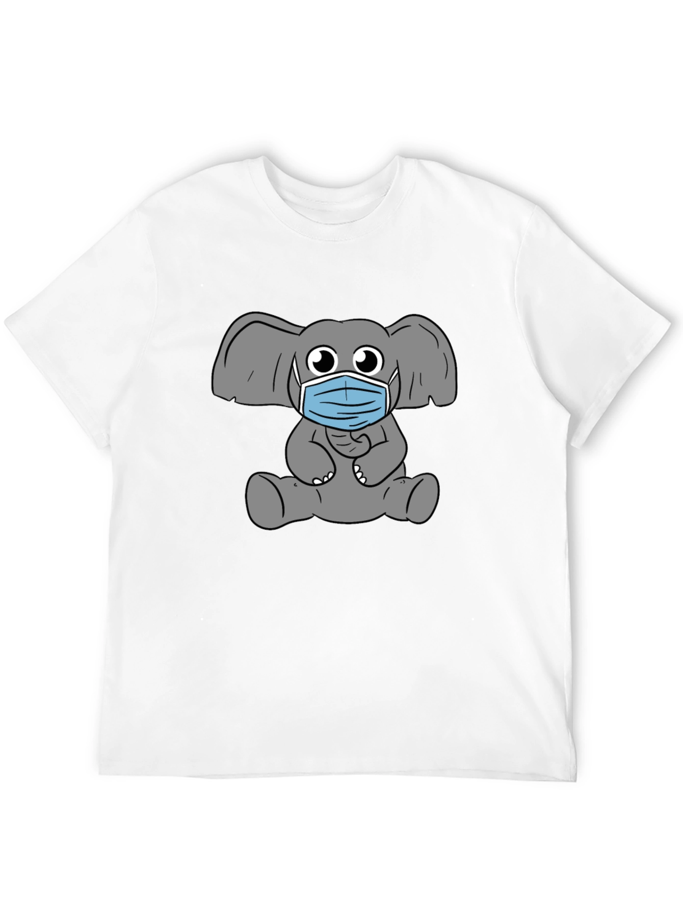 Elephant Mask Graphic T-Shirt - Stylish Comfort