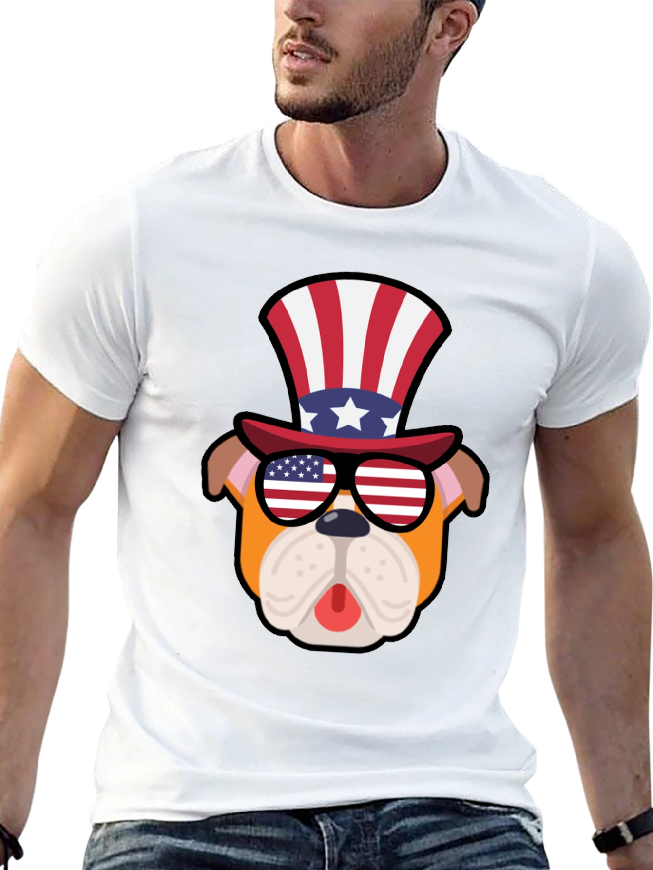 Patriotic Bulldog T-Shirt