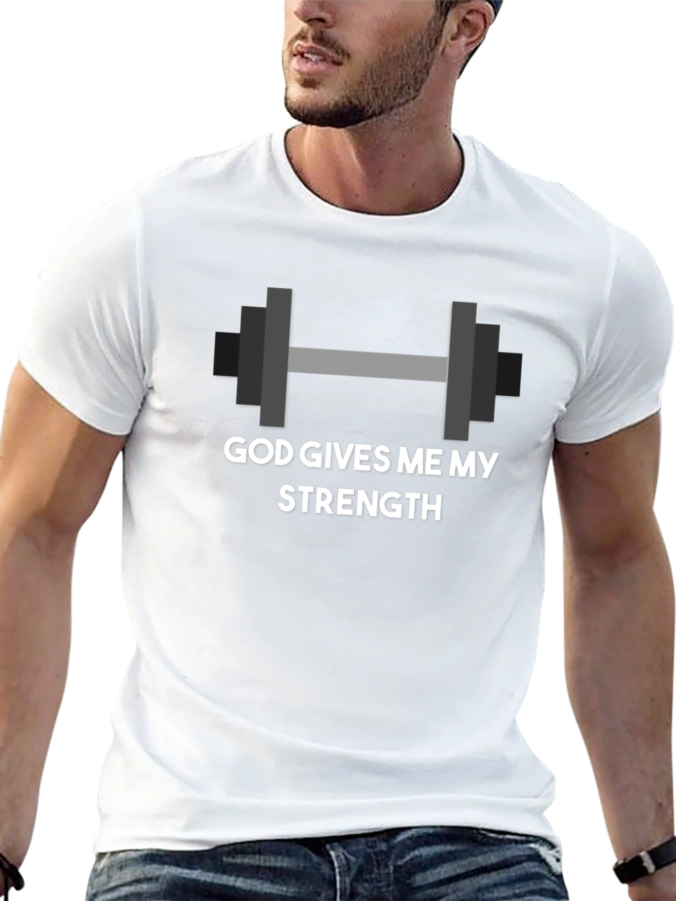 God Gives Me My Strength Graphic Tee