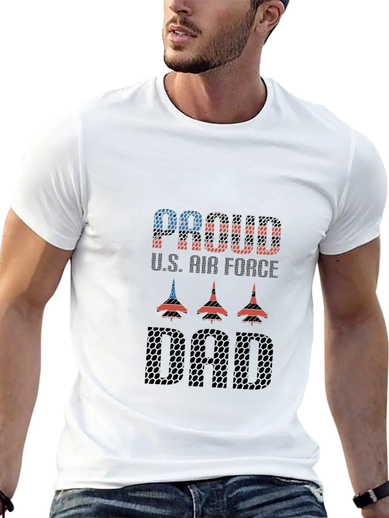 Proud US Air Force Dad Graphic T-Shirt