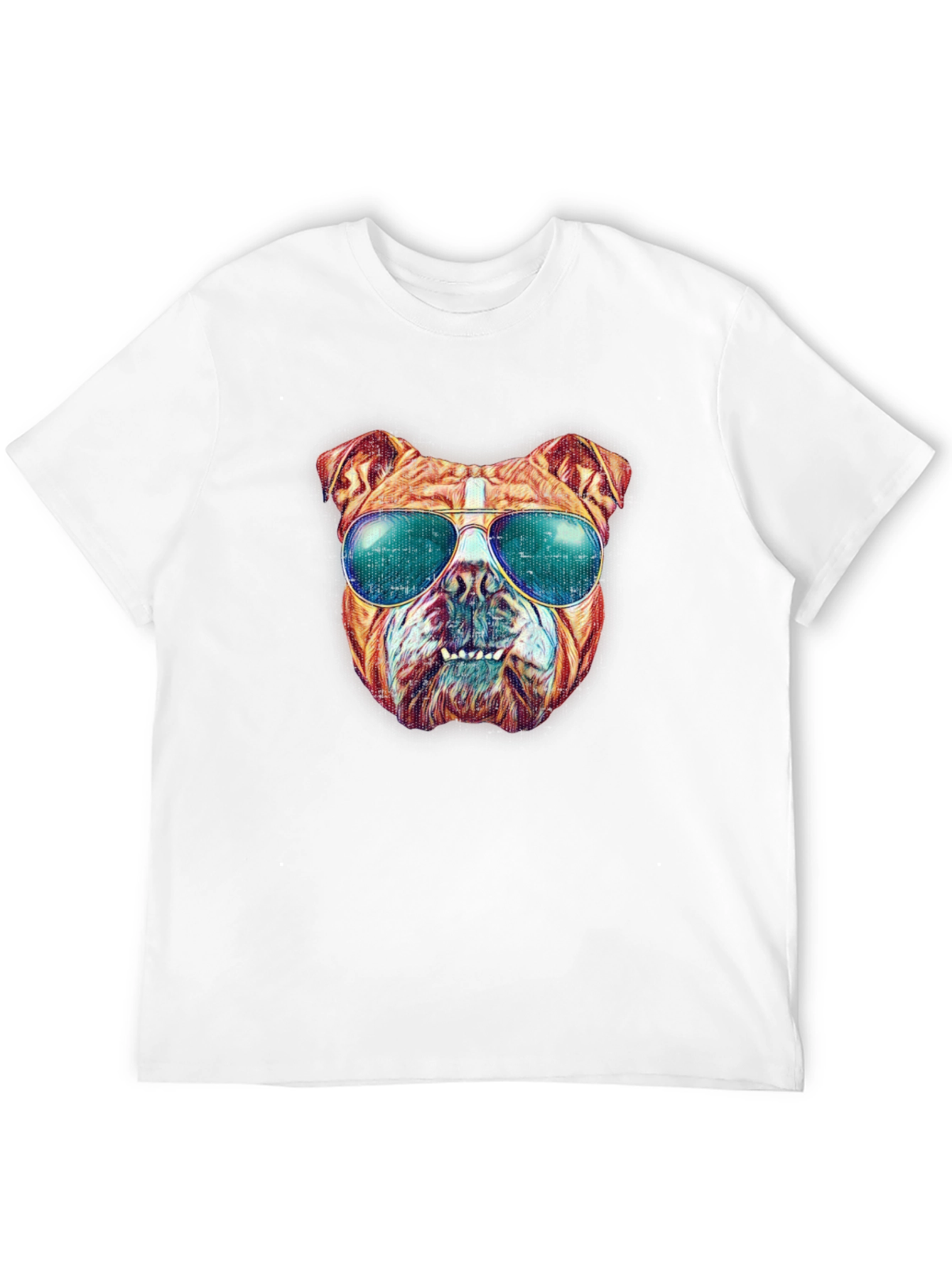 Cool Bulldog Graphic Tee - Black Cotton Shirt