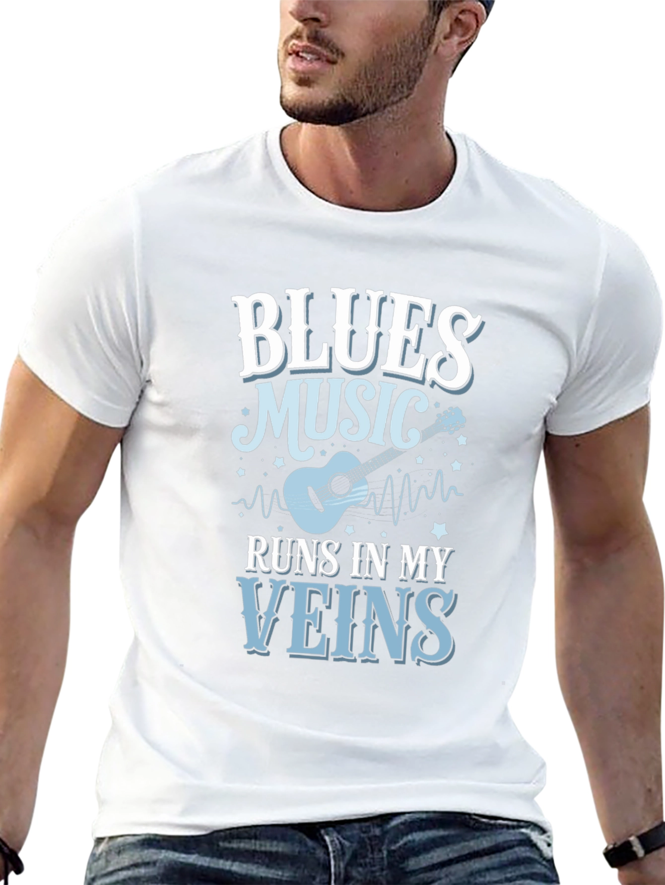 Blues Music Runs In My Veins T-Shirt