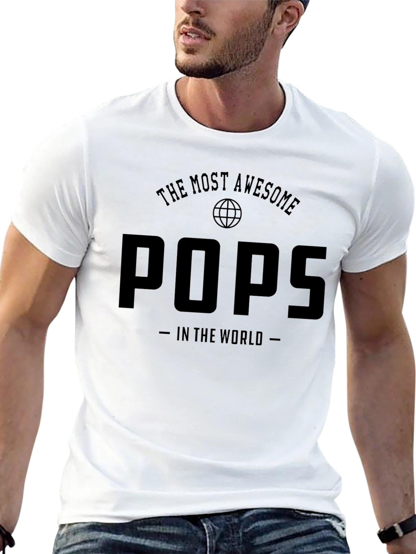 Awesome Pops T-Shirt - Worlds Best Dad