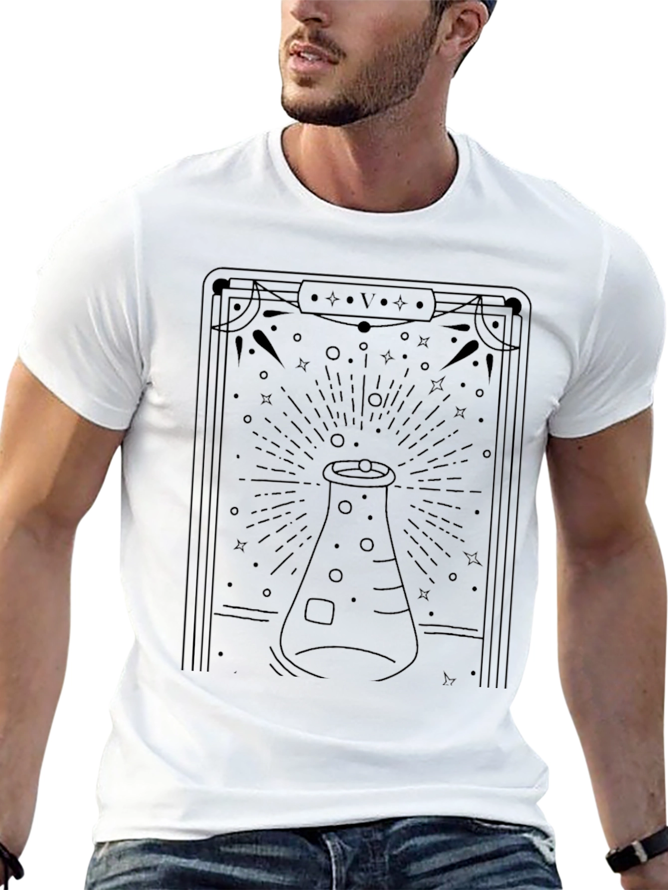 Science Tarot T-Shirt - Black Graphic Tee