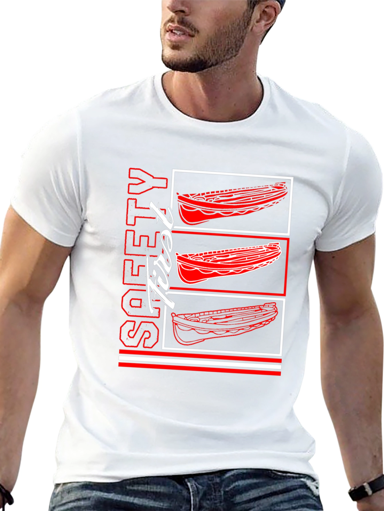 Safety First Rowing Boat T-Shirt