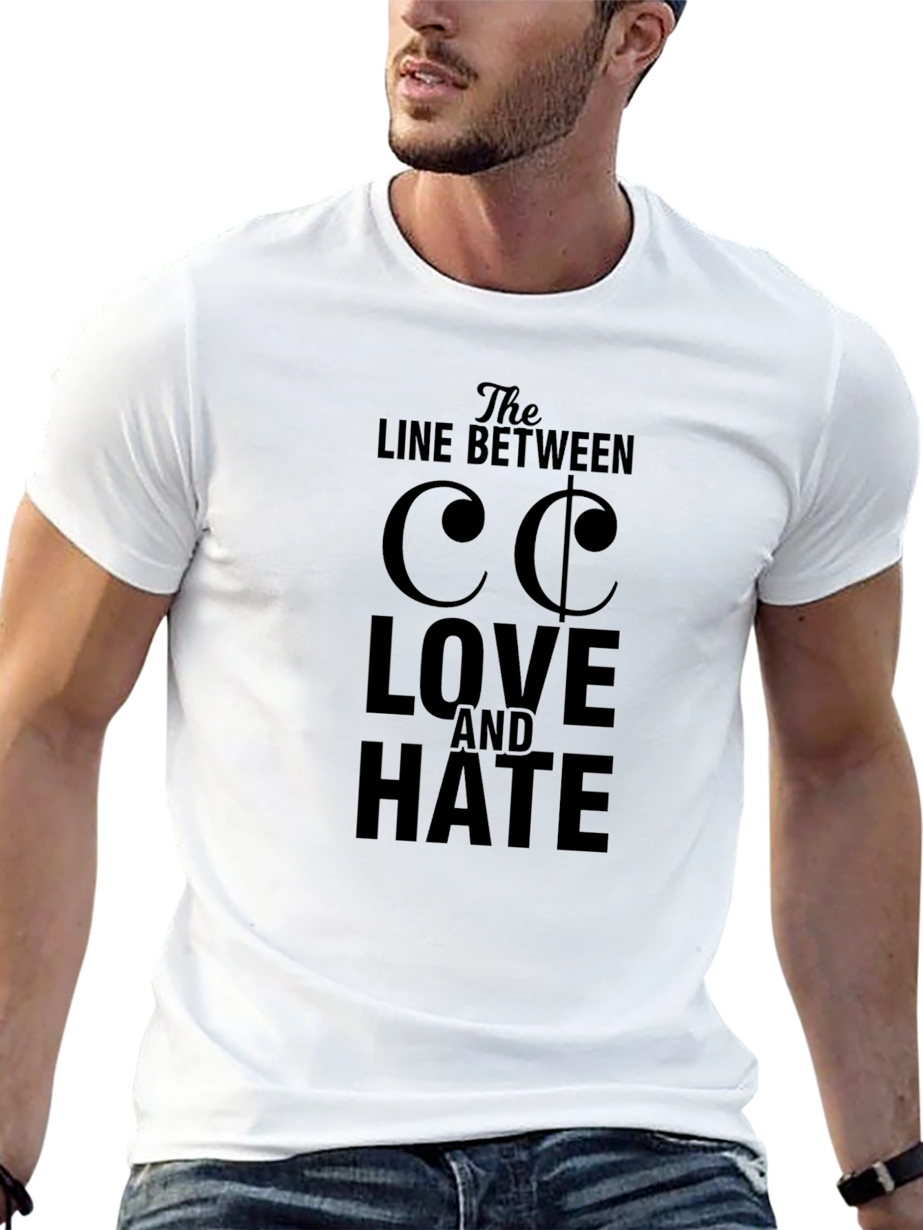 Line Between Love and Hate Graphic T-Shirt