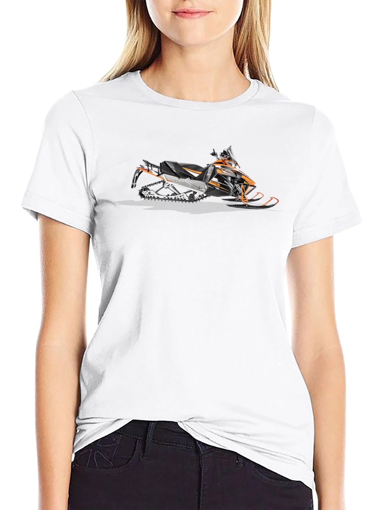 Snowmobile Graphic T-Shirt - Ride the Powder!