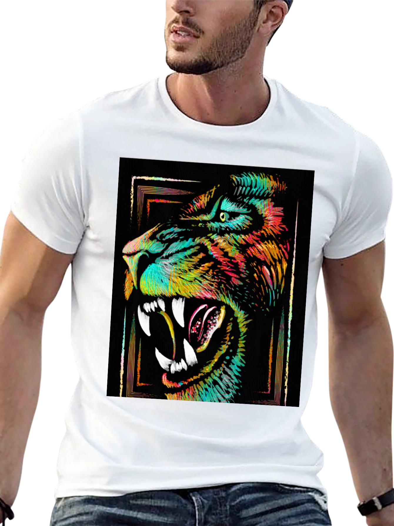 Roaring Tiger Graphic Tee - Black