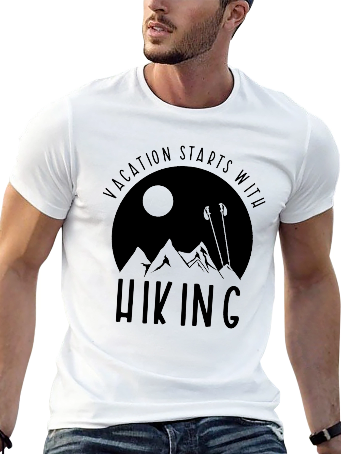 Vacation Hiking T-Shirt - Mountain Design