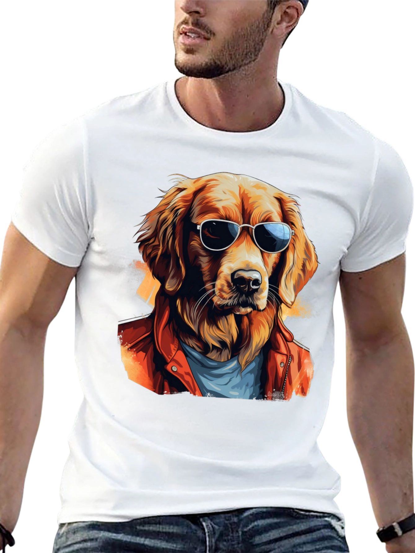 Cool Dog Graphic Tee - Stylish Canine Design