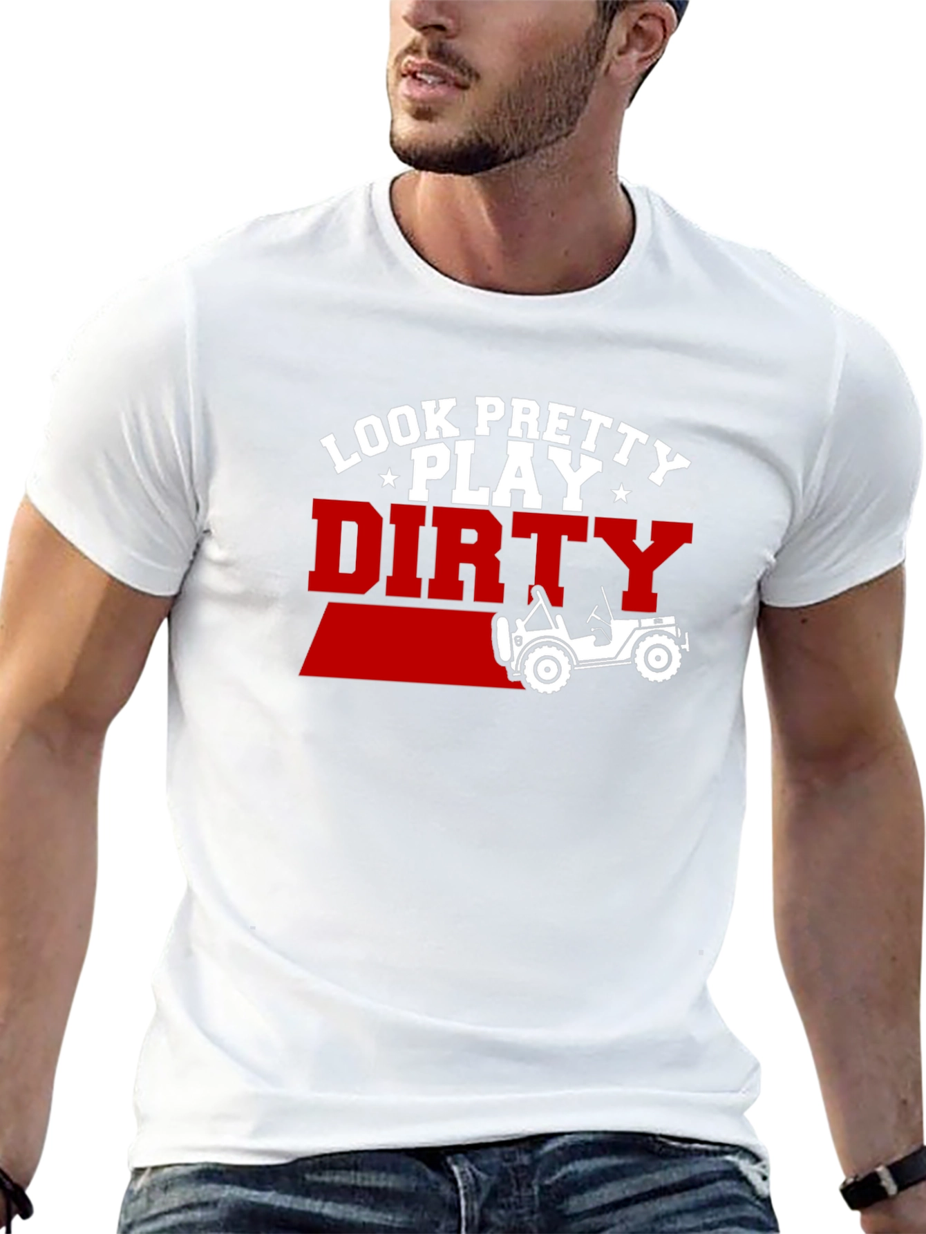Look Pretty Play Dirty Jeep T-Shirt