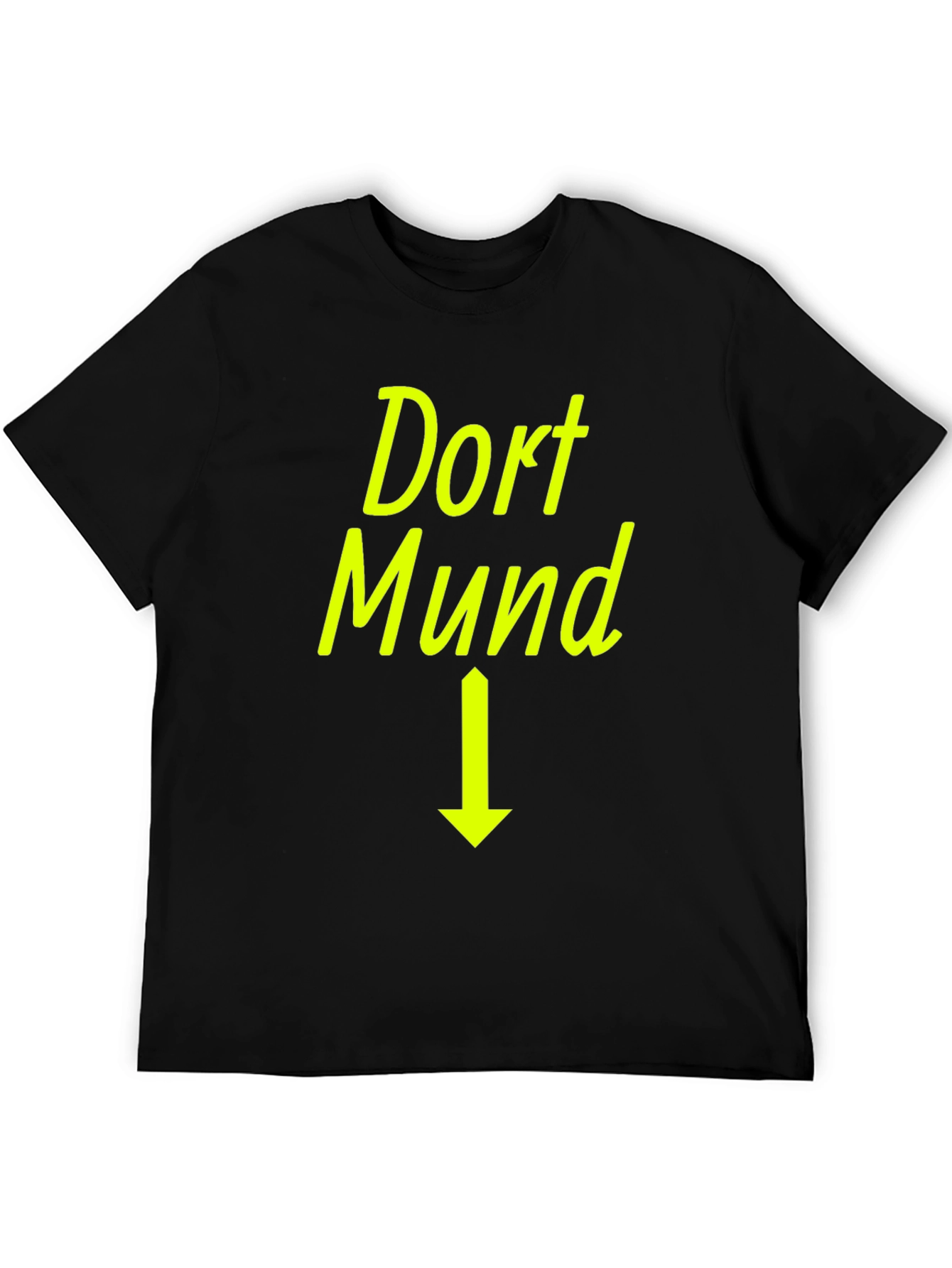 Dortmund Arrow Graphic Tee - Black Cotton T-Shirt
