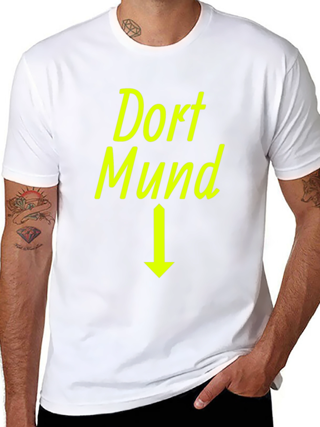 Dortmund Arrow Graphic Tee - Black Cotton T-Shirt