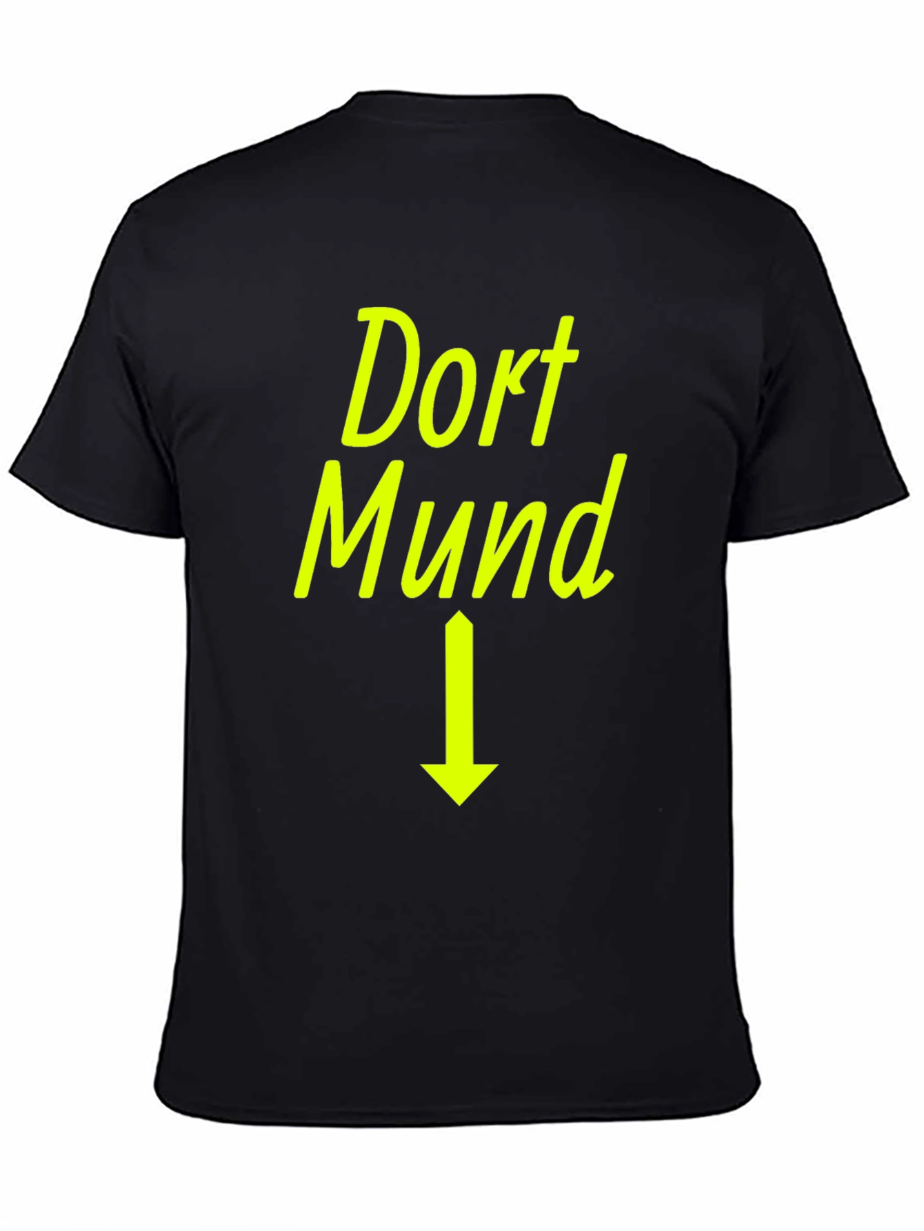 Dortmund Arrow Graphic Tee - Black Cotton T-Shirt