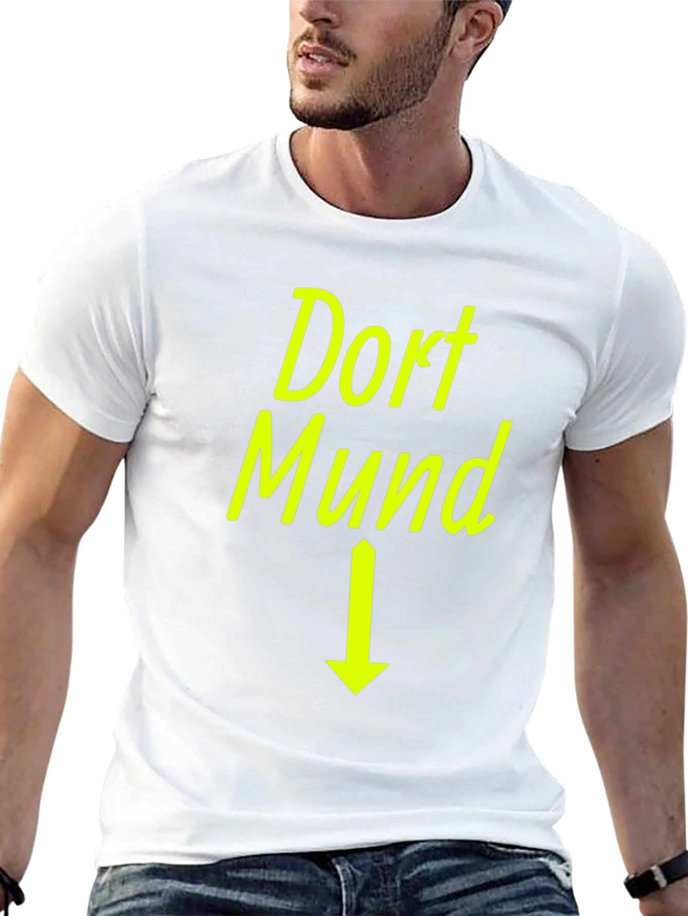 Dortmund Arrow Graphic Tee - Black Cotton T-Shirt