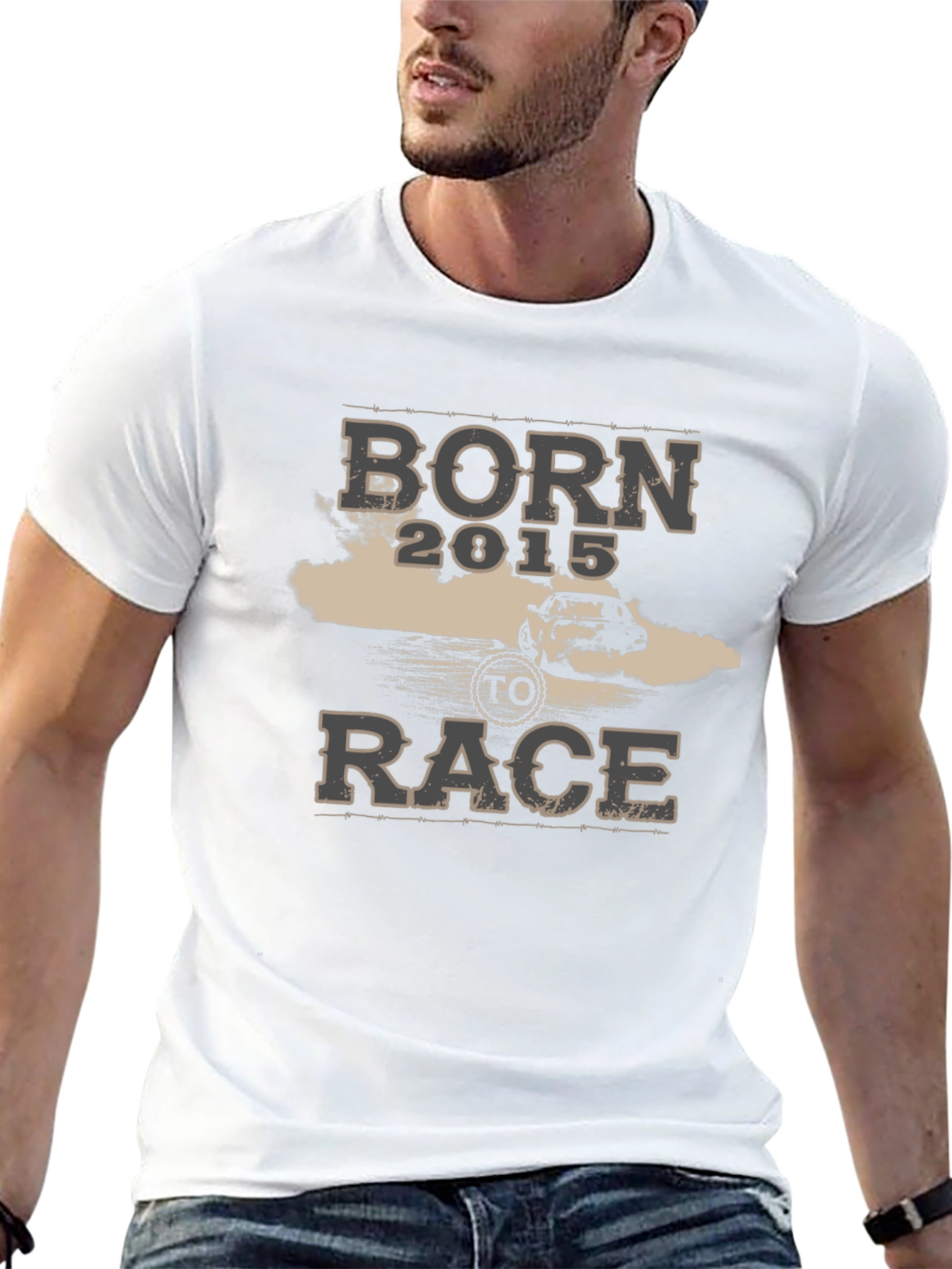 Born 2015 To Race Black T-Shirt