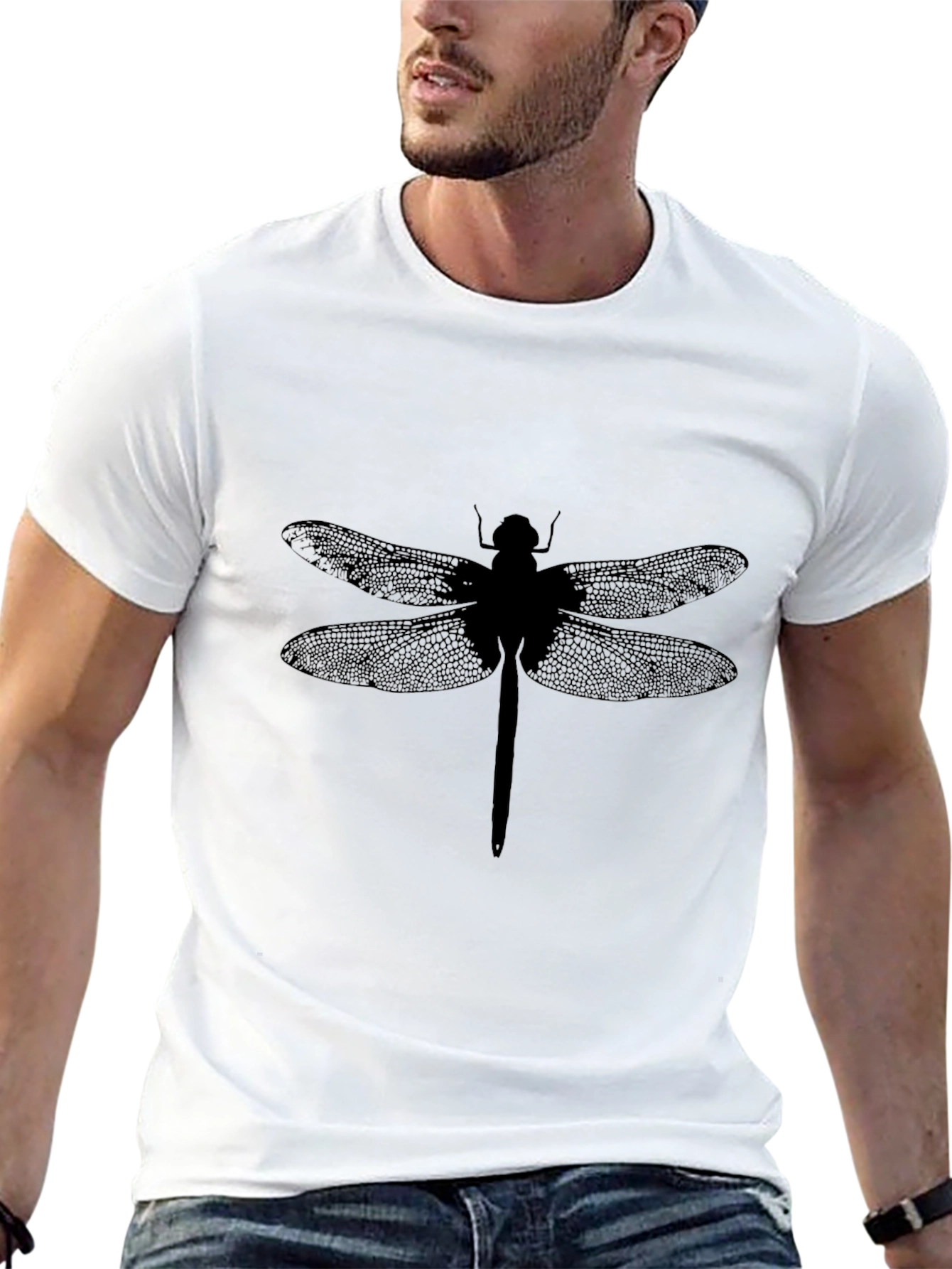 Dragonfly Graphic Tee - Mens Black T-Shirt