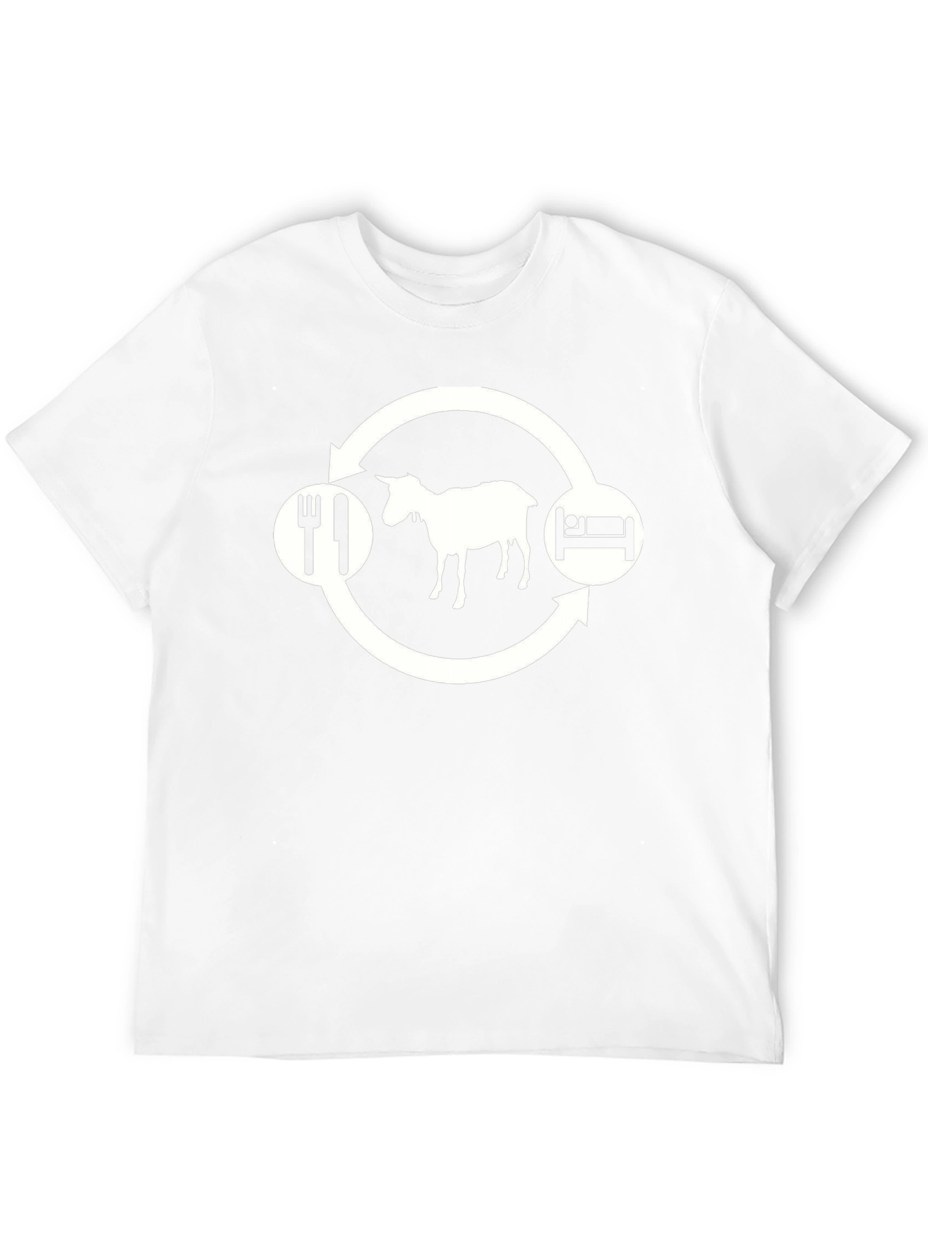 Eat Sleep Goat Repeat Funny Graphic Tee