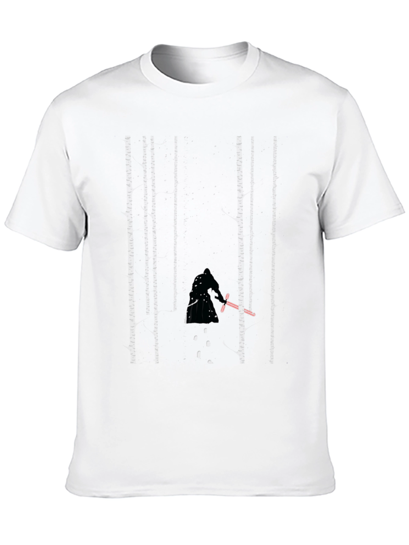 Dark Warrior Graphic Print Black T-Shirt