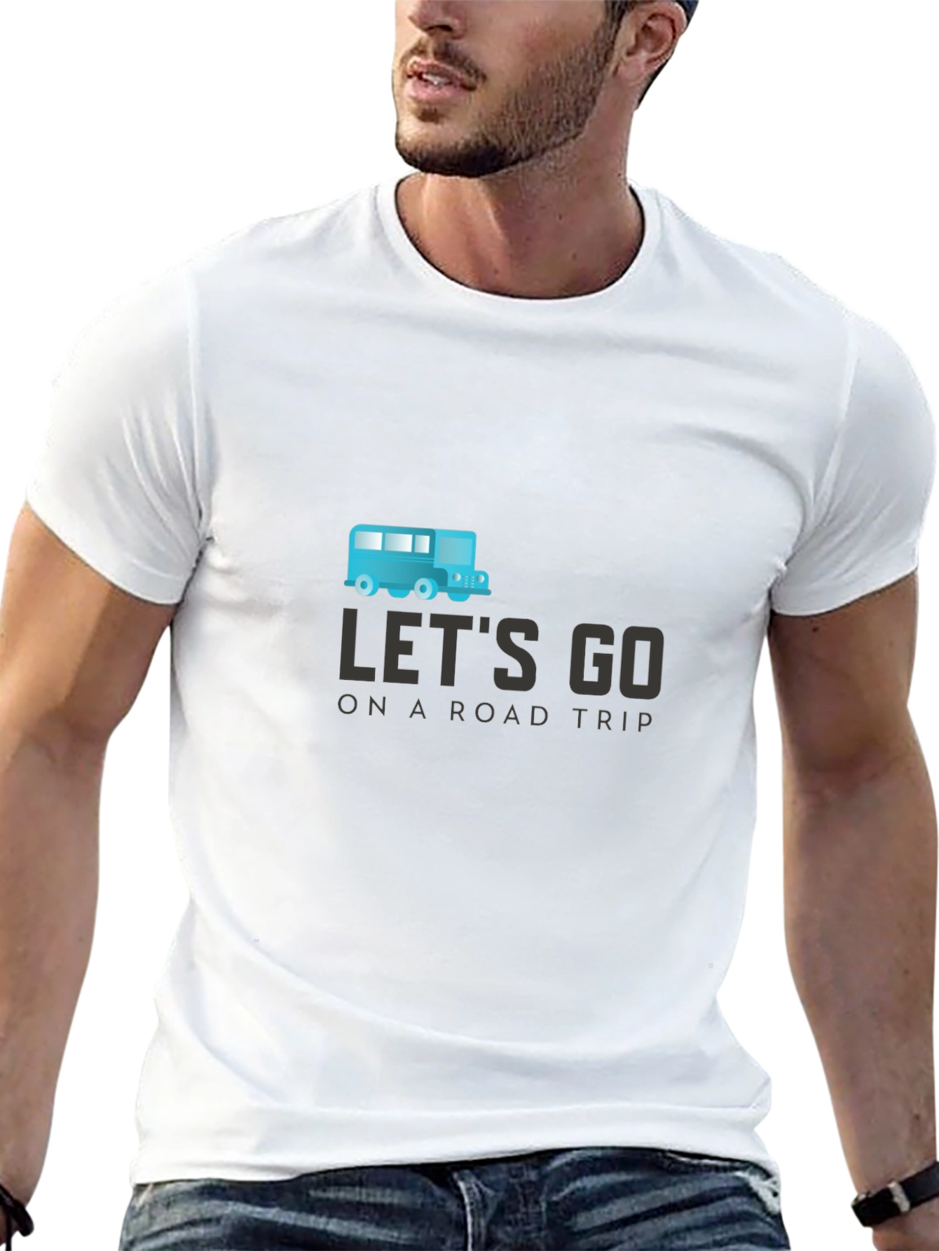 Lets Go Road Trip Graphic Tee - Black