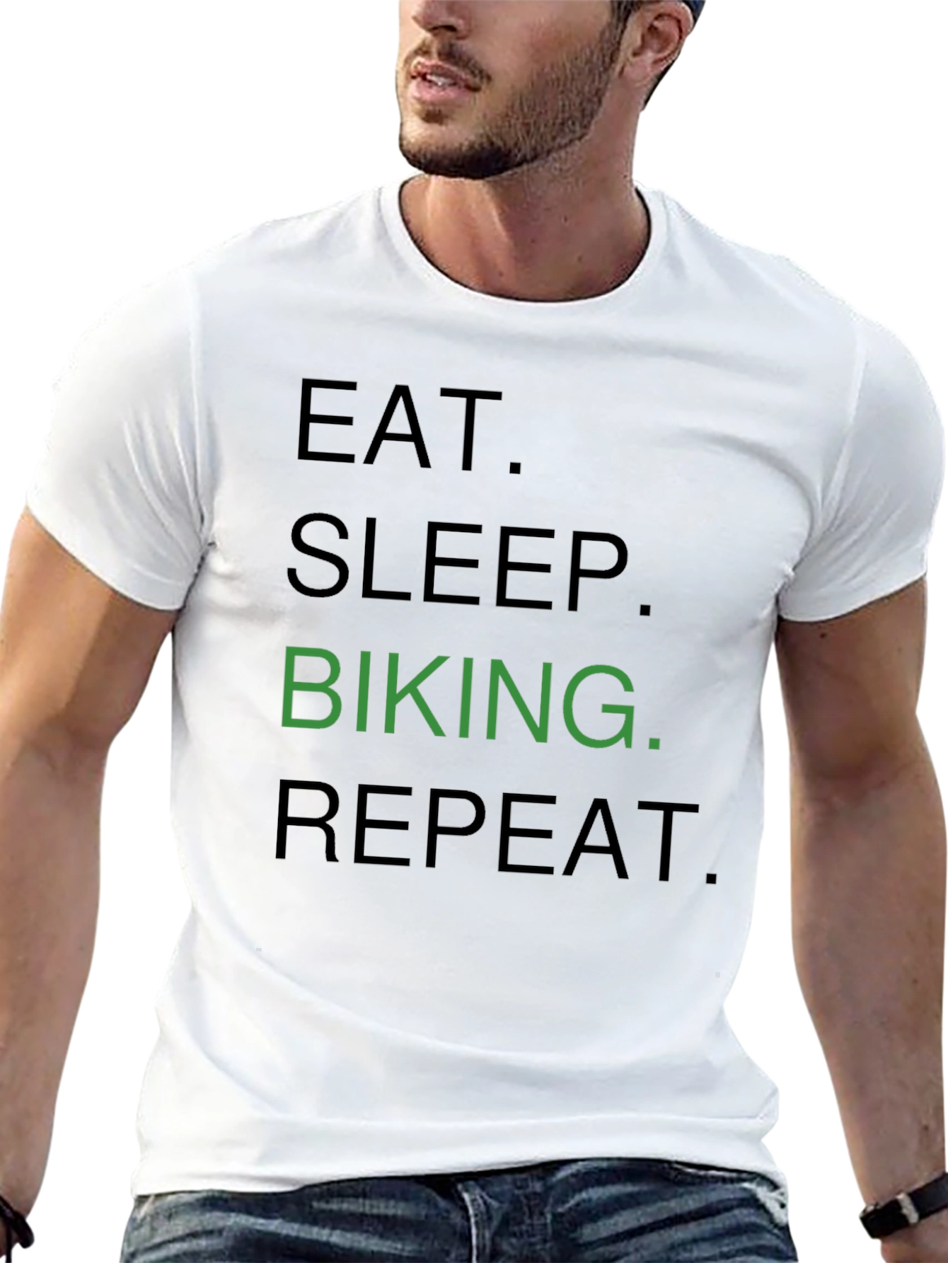 Eat Sleep Biking Repeat Graphic T-Shirt