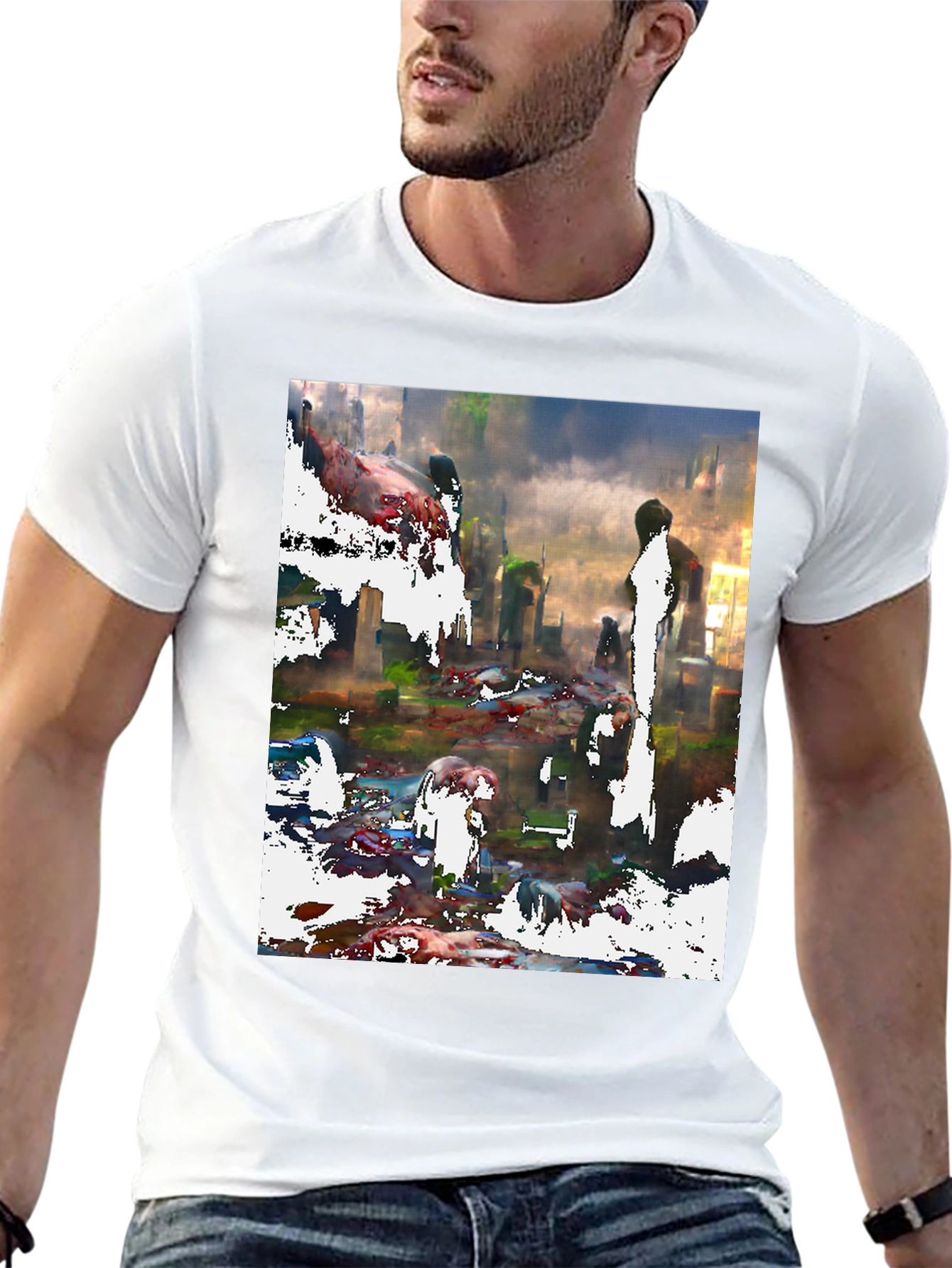 Abstract Cityscape Graphic Tee