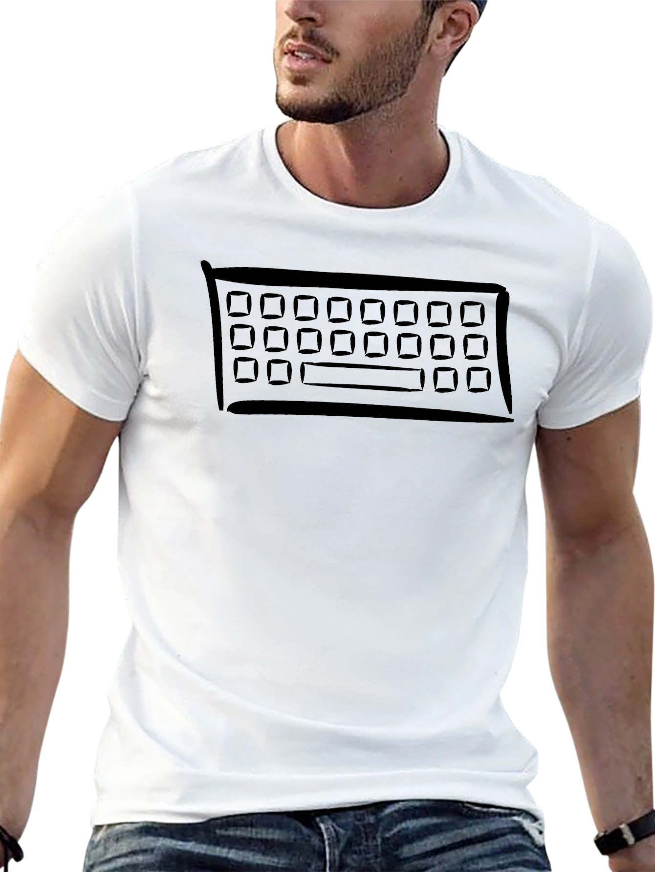 Keyboard T-Shirt - Retro Tech Design