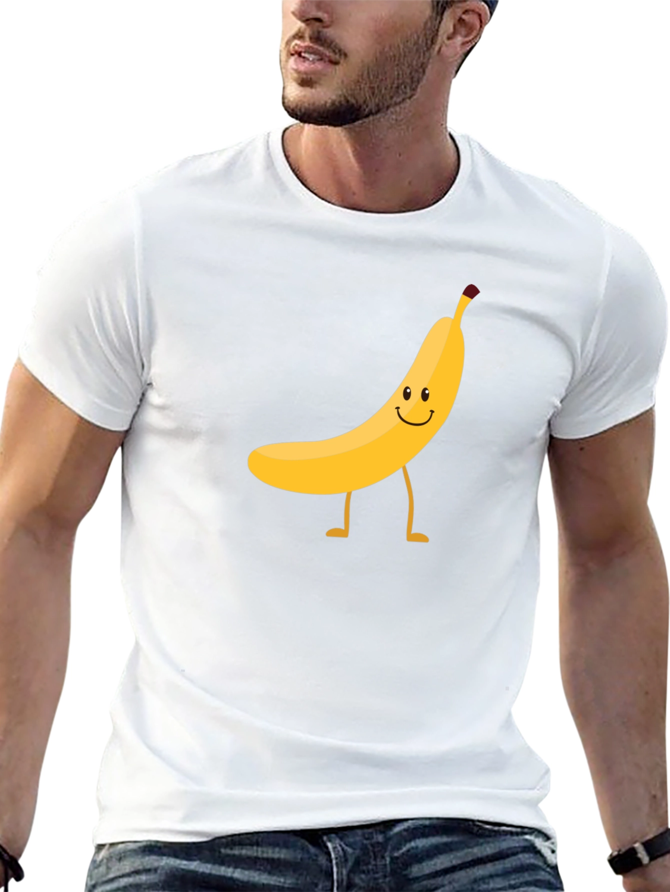 Funny Banana Graphic Tee - Black Cotton T-Shirt