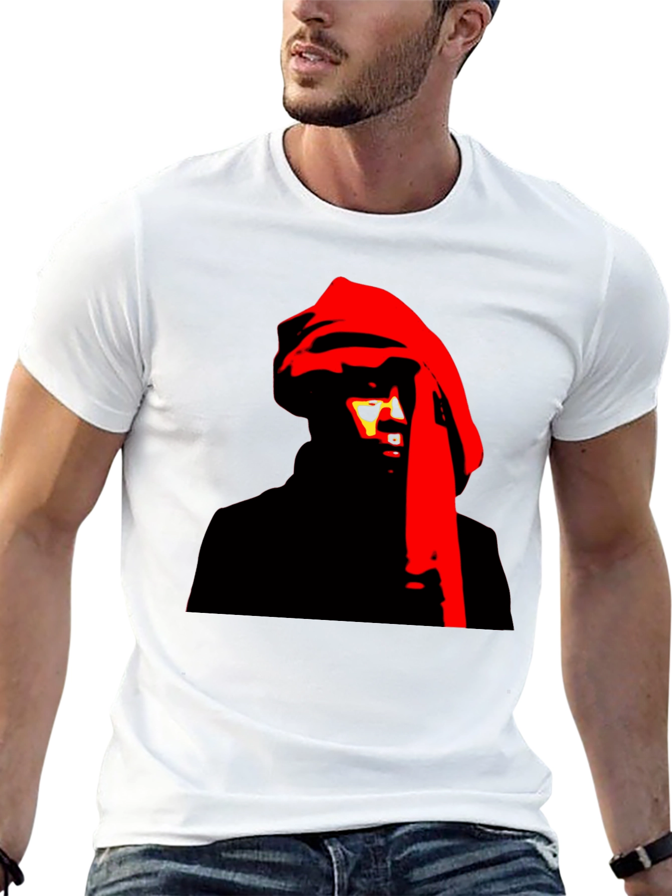 Mystic Graphic Tee - Red and Black Design