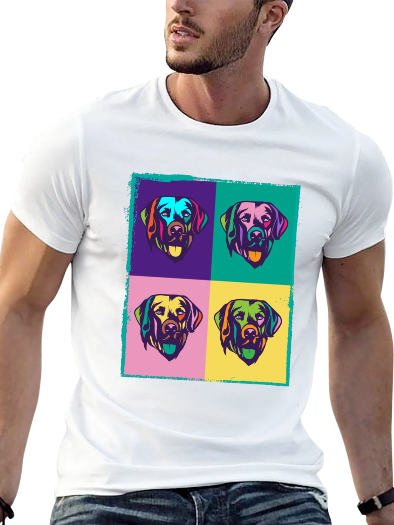 Pop Art Dog Graphic T-Shirt