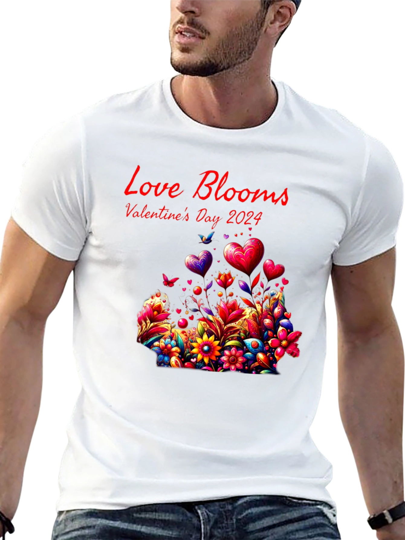 Valentines Day 2024 Love Blooms T-Shirt