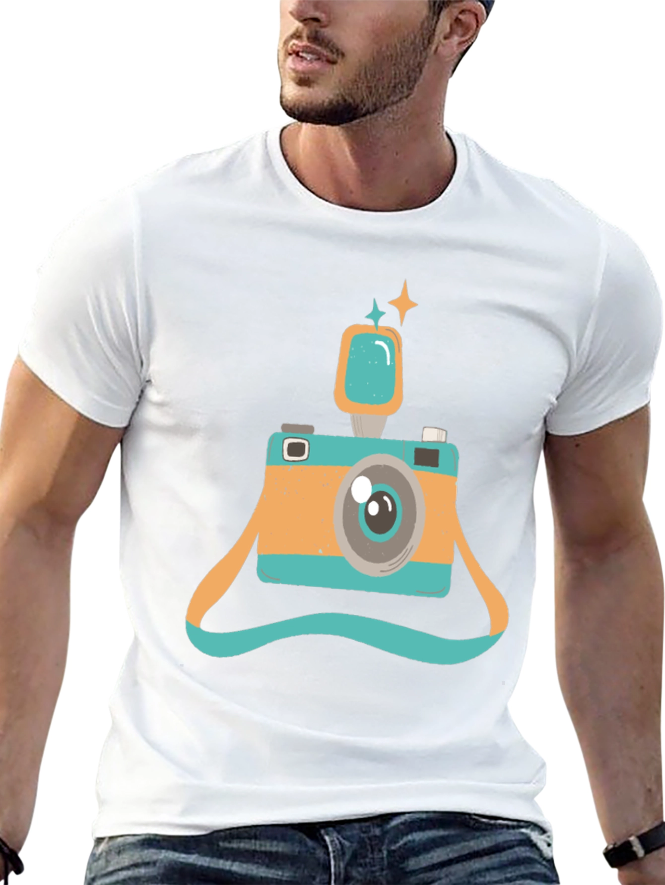 Retro Camera Graphic T-Shirt - Stylish & Unique Design