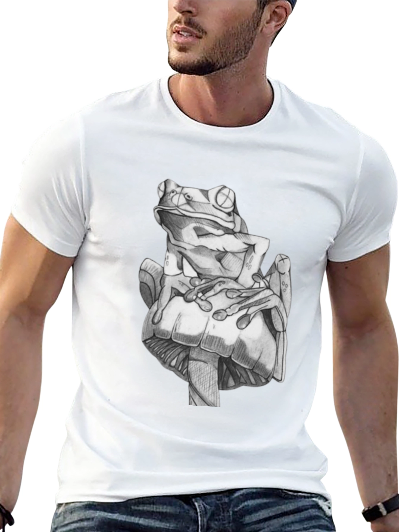 Frog & Mushroom Graphic Tee - Unique Design