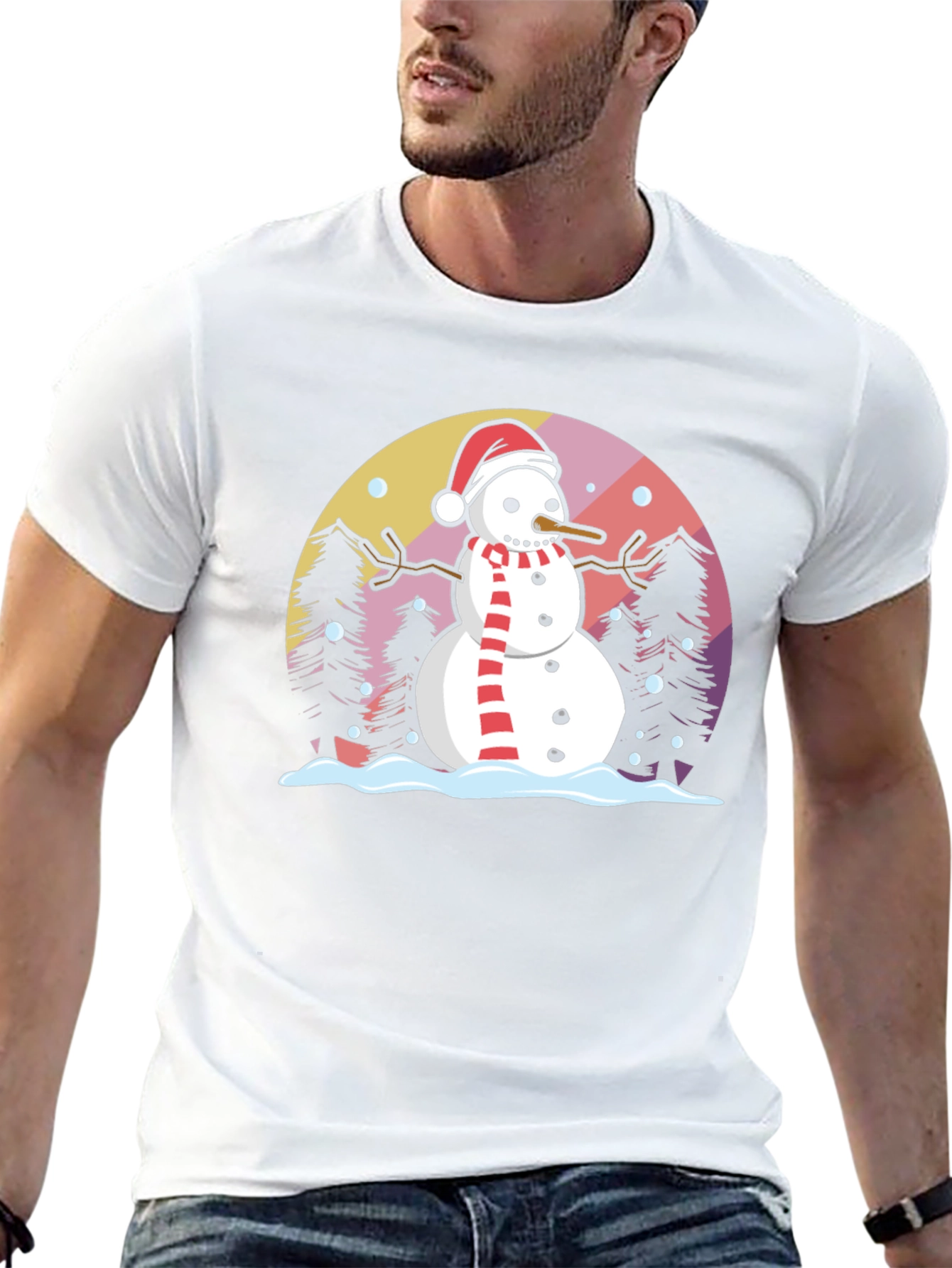 Festive Snowman Graphic Tee