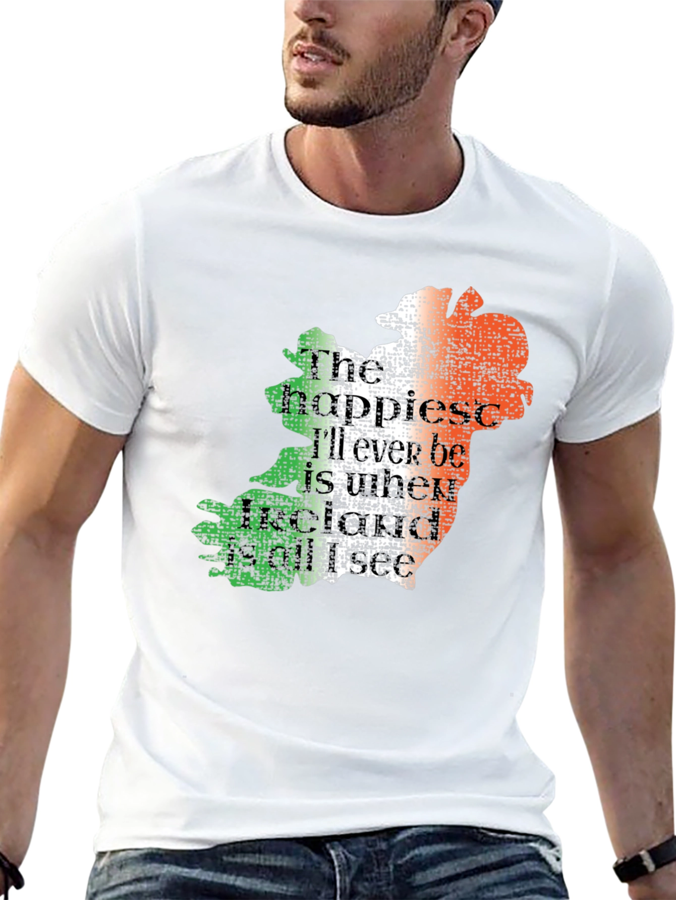 Ireland Map T-Shirt - Happiest Ill Ever Be