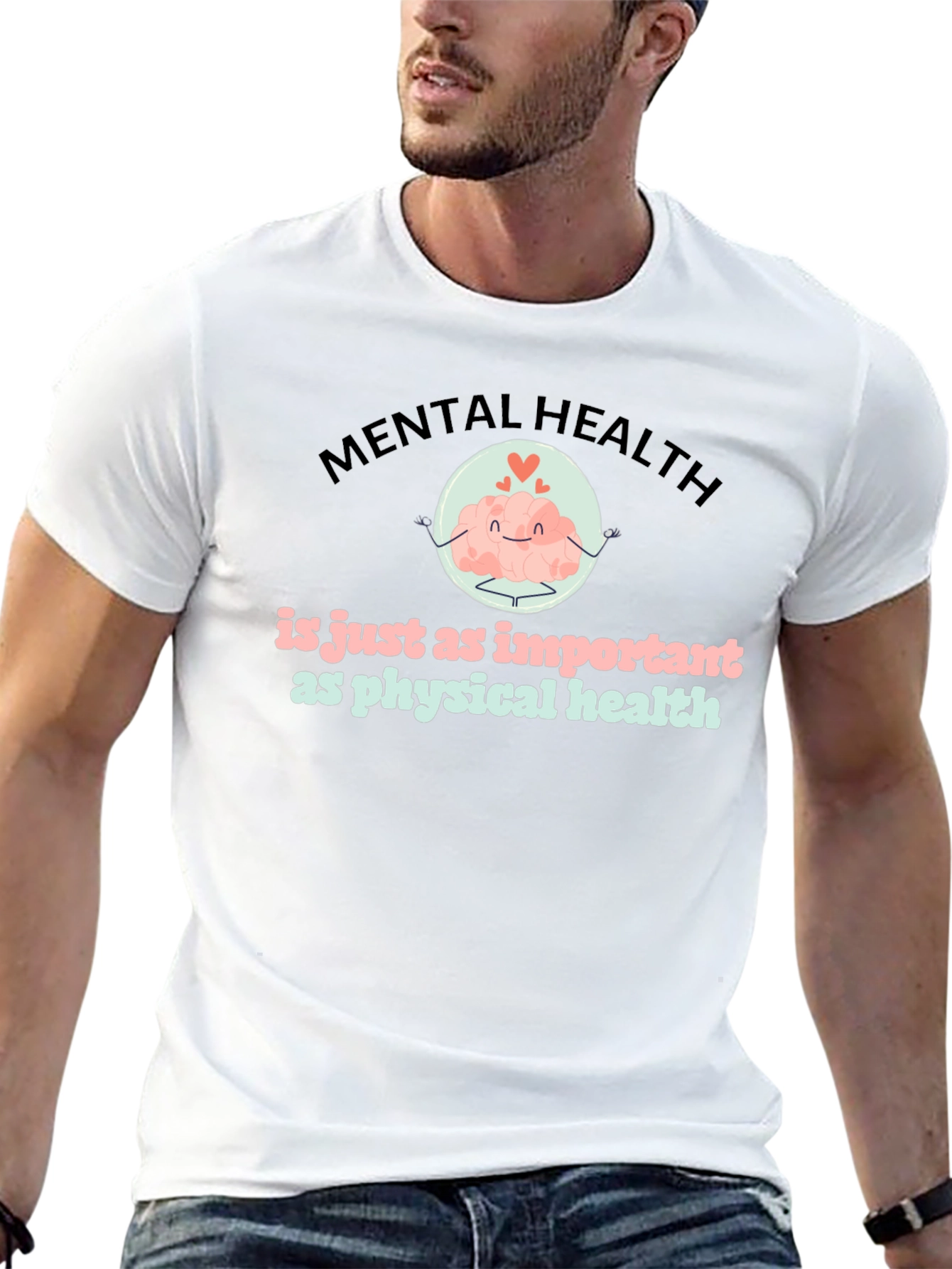 Mental Health Matters T-Shirt Brain Cartoon Design