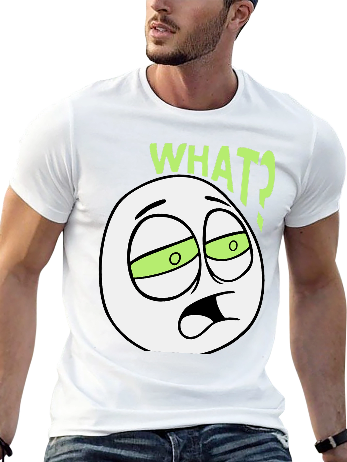 WTF Emoticon Black T-Shirt