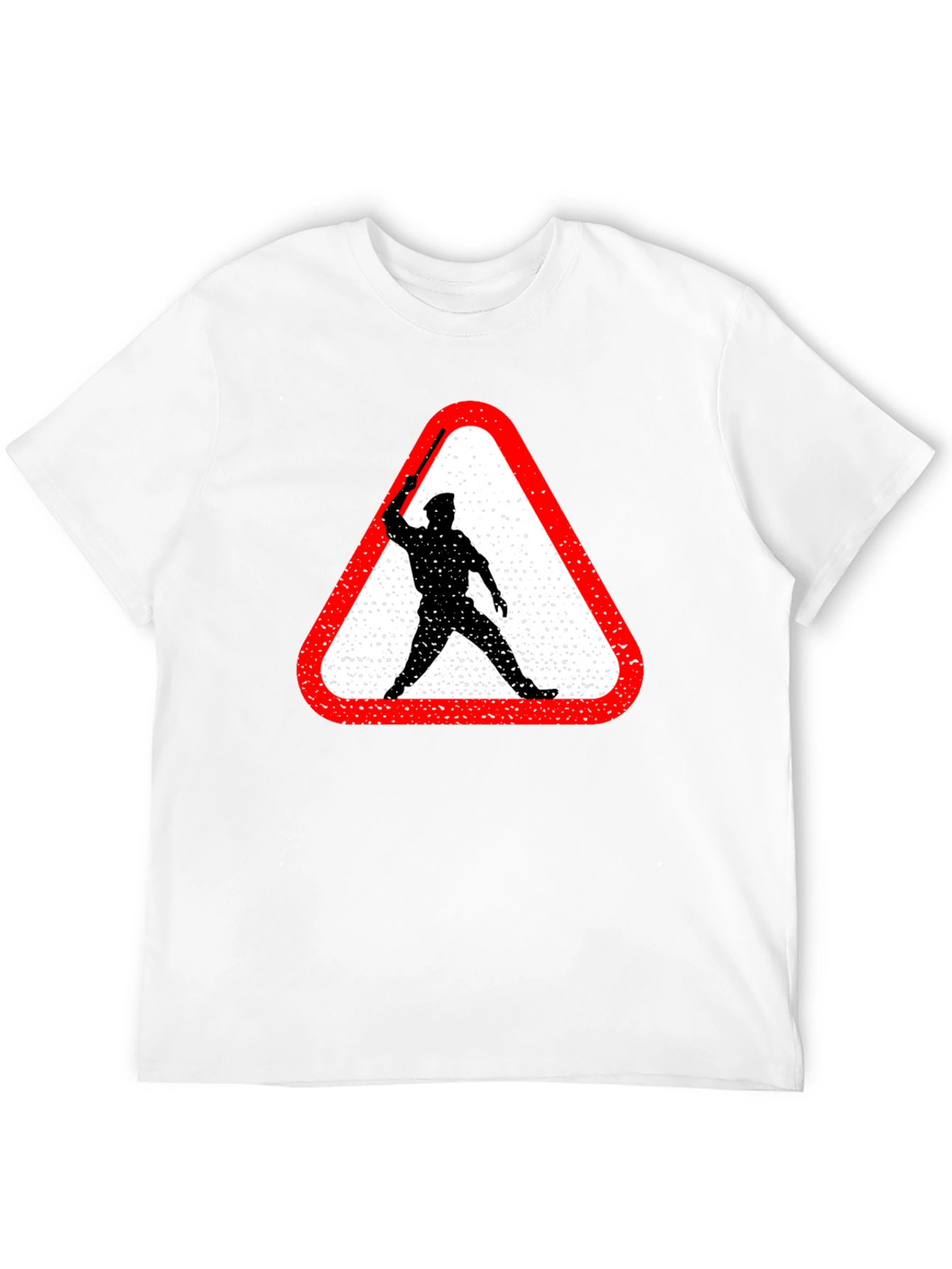 Warning Sign Graphic Tee - Black