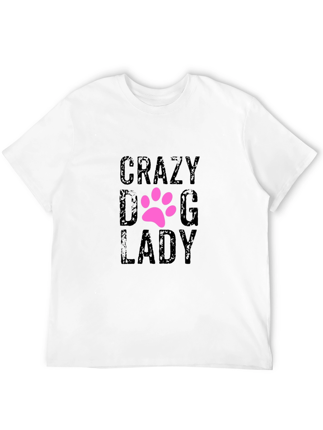 Crazy Dog Lady Graphic Tee - Black Cotton T-Shirt