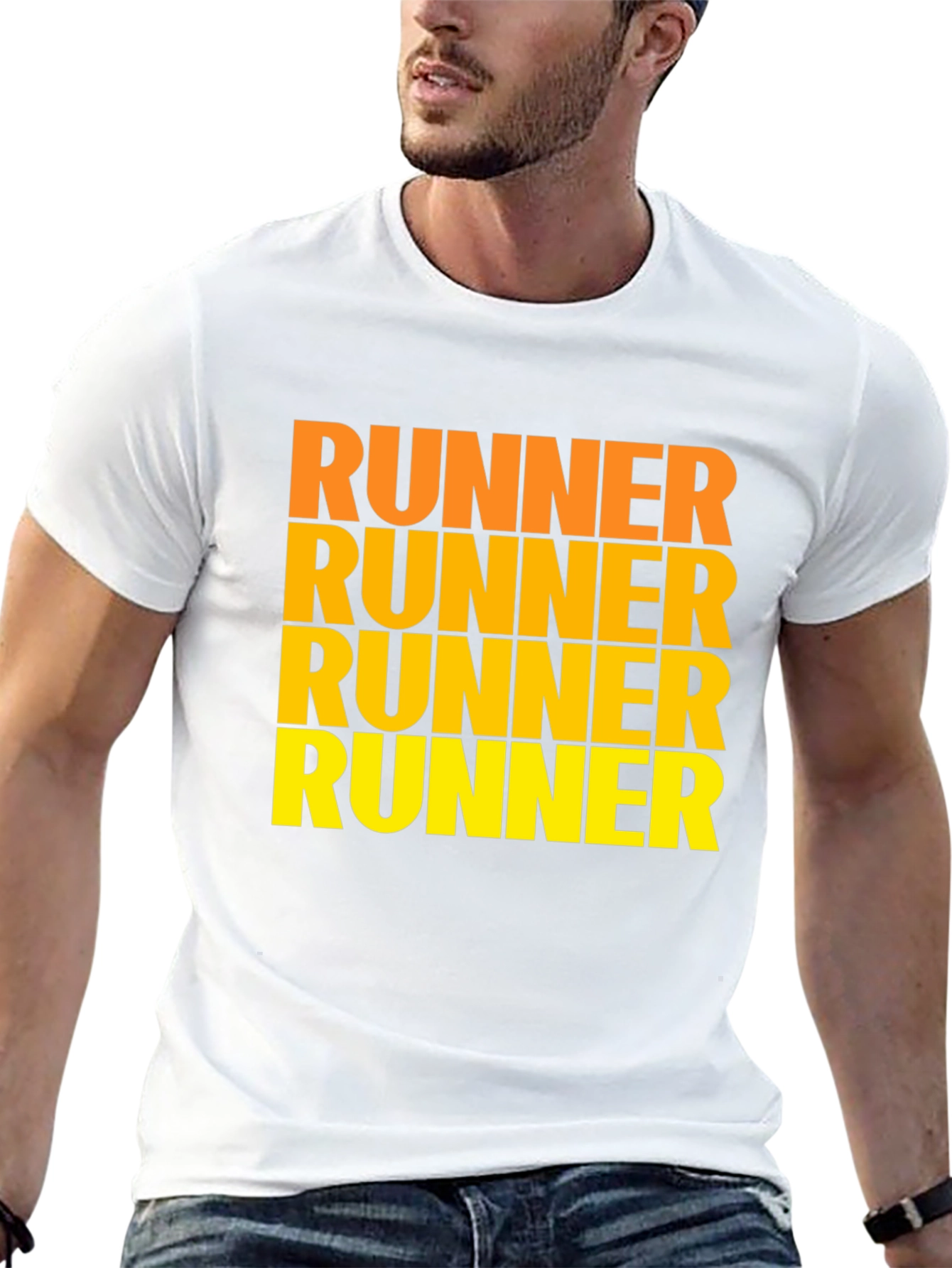 Runner Text Graphic Black T-Shirt
