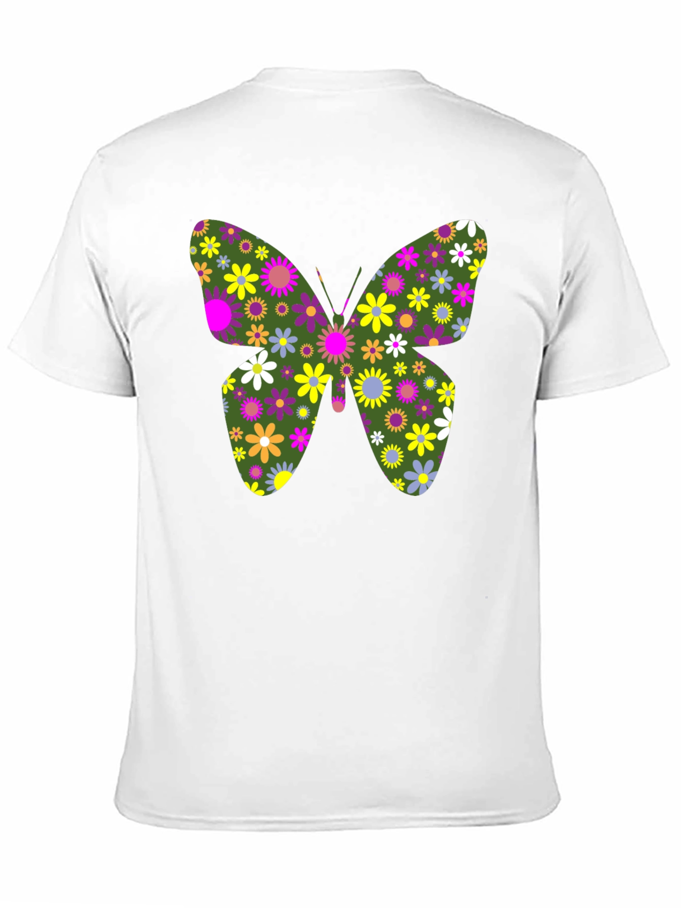Floral Butterfly Graphic T-Shirt - Unisex