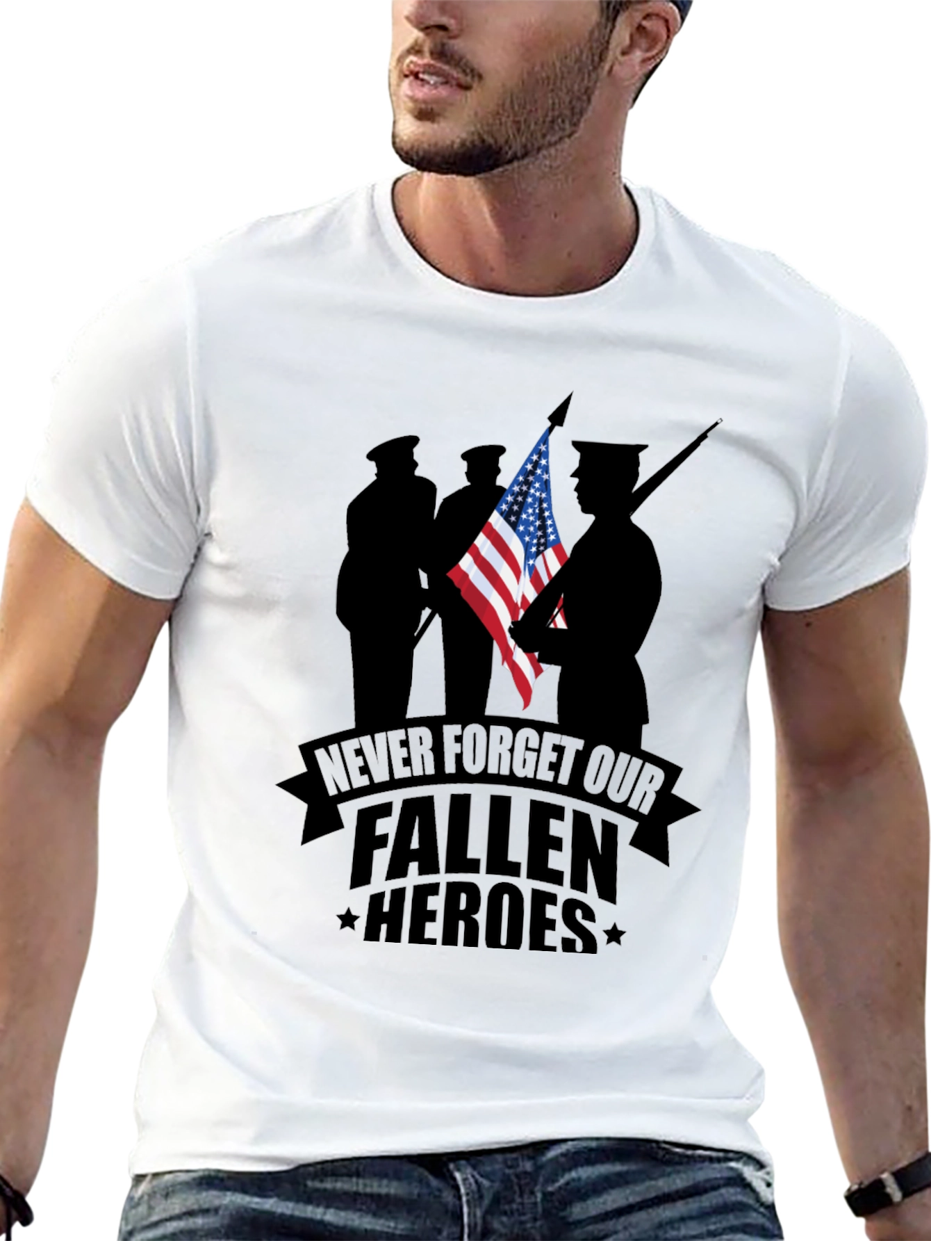 Never Forget Fallen Heroes Graphic Tee