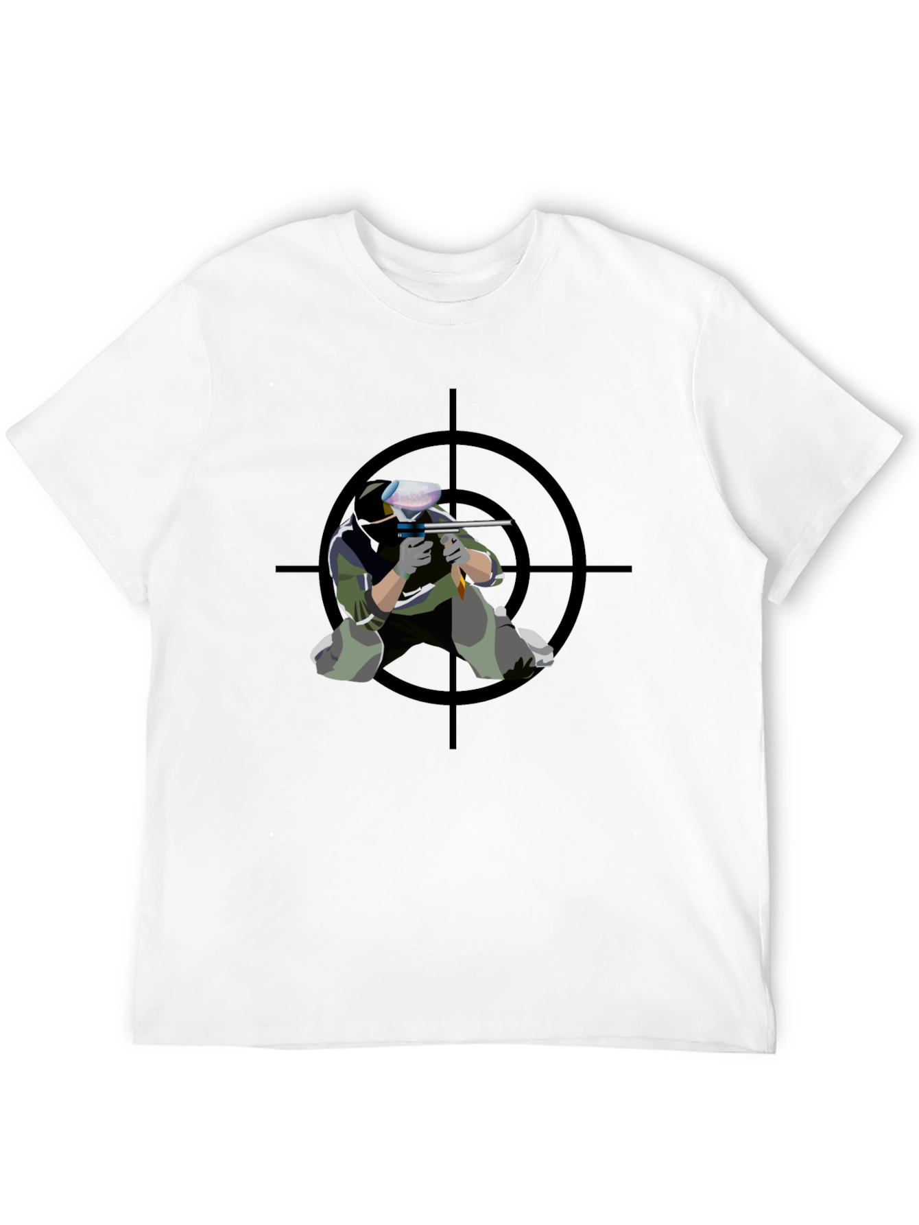 Paintball Player T-Shirt - Target Graphic