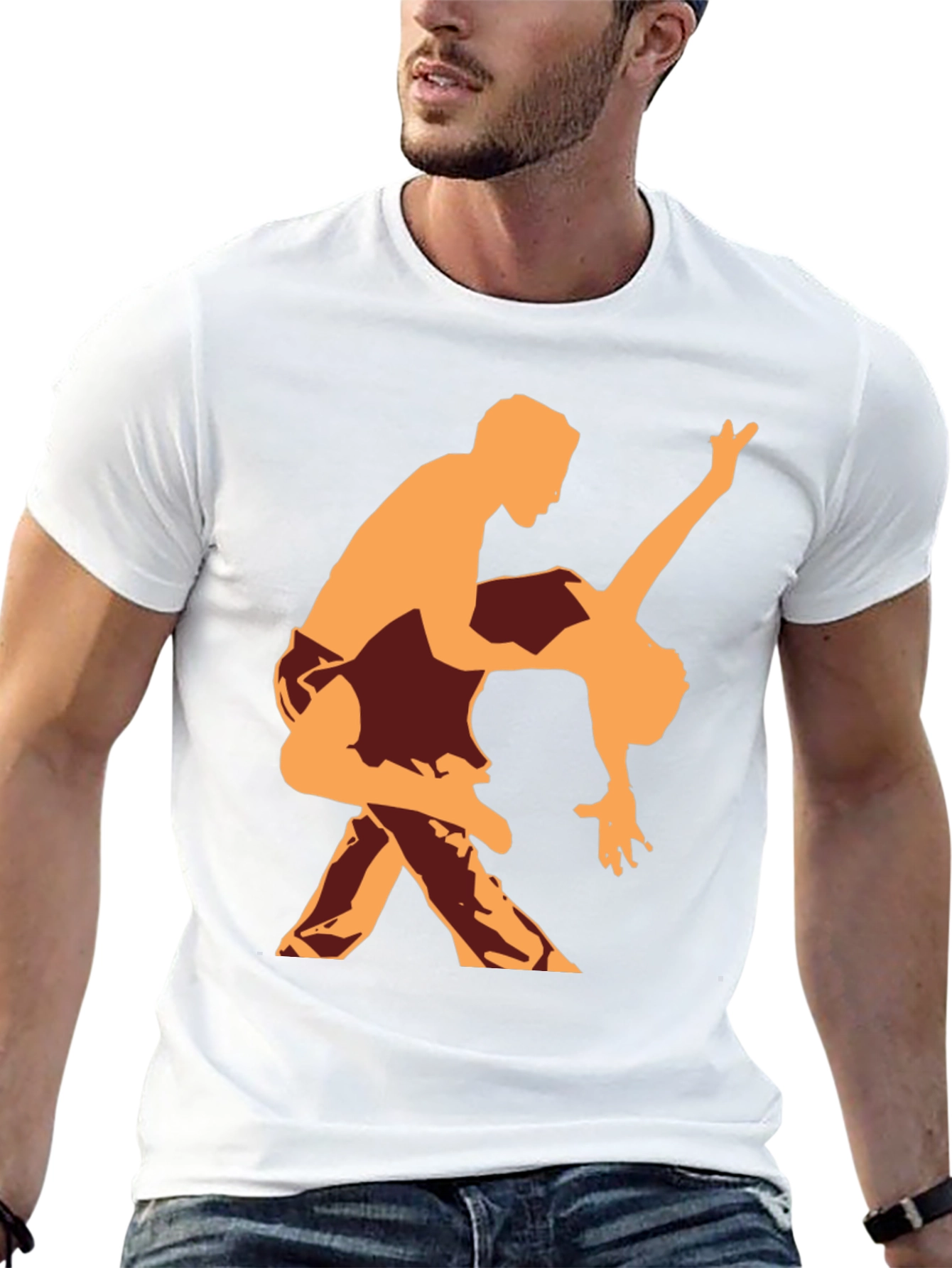 Dancing Silhouette Graphic Tee - Black