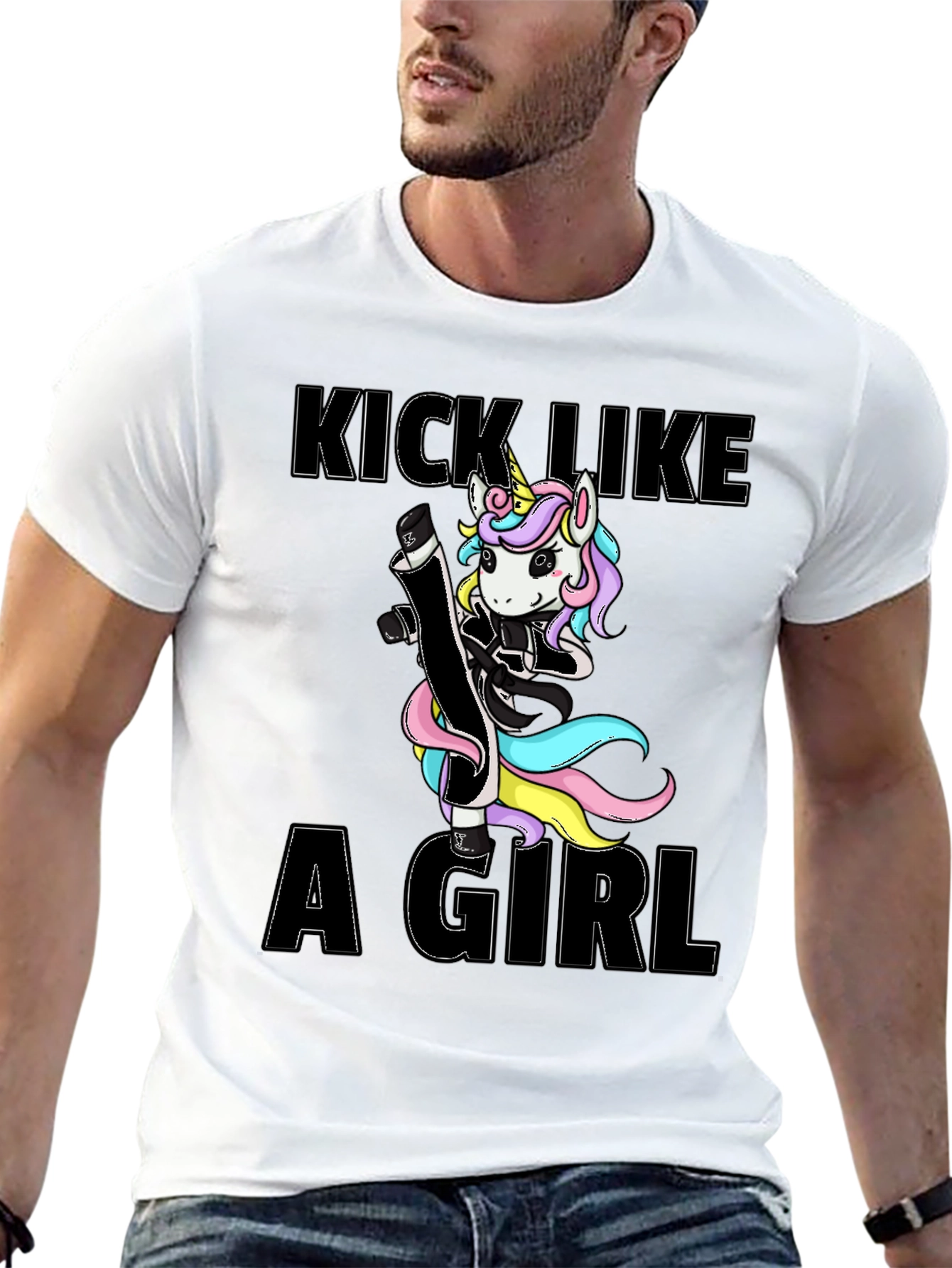 Kick Like A Girl Unicorn T-Shirt