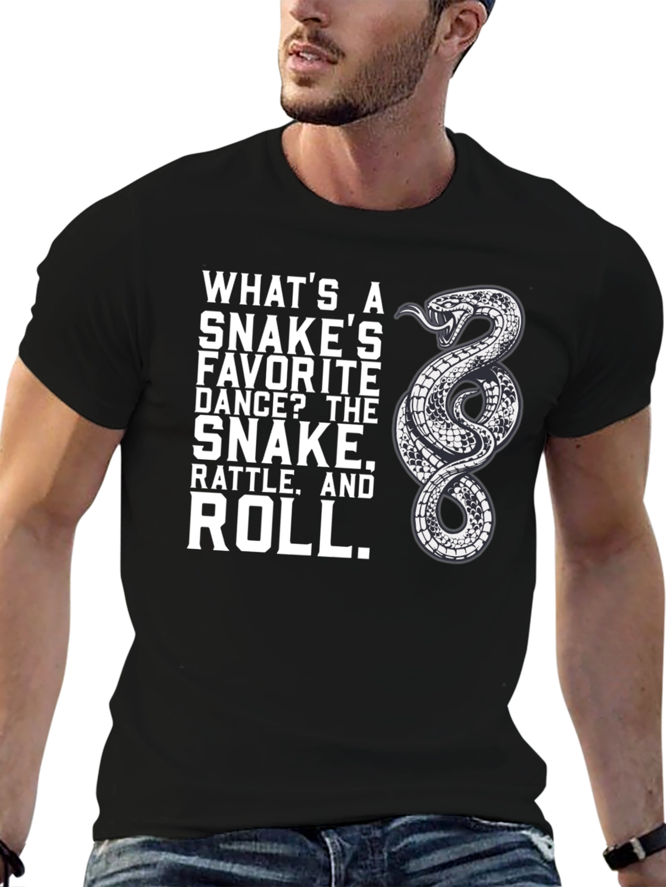 Snake Rattle and Roll Graphic T-Shirt