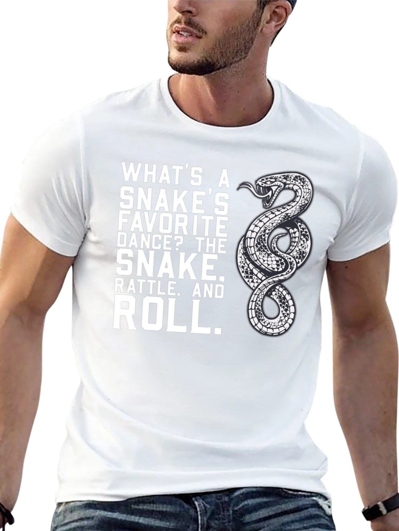 Snake Rattle and Roll Graphic T-Shirt