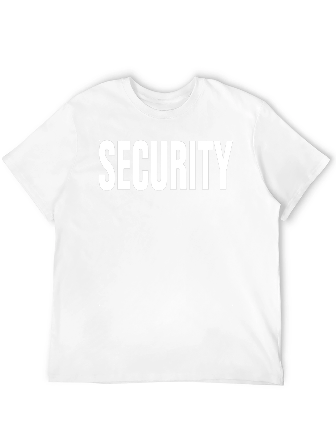 Security T-Shirt - Bold White Print on Black