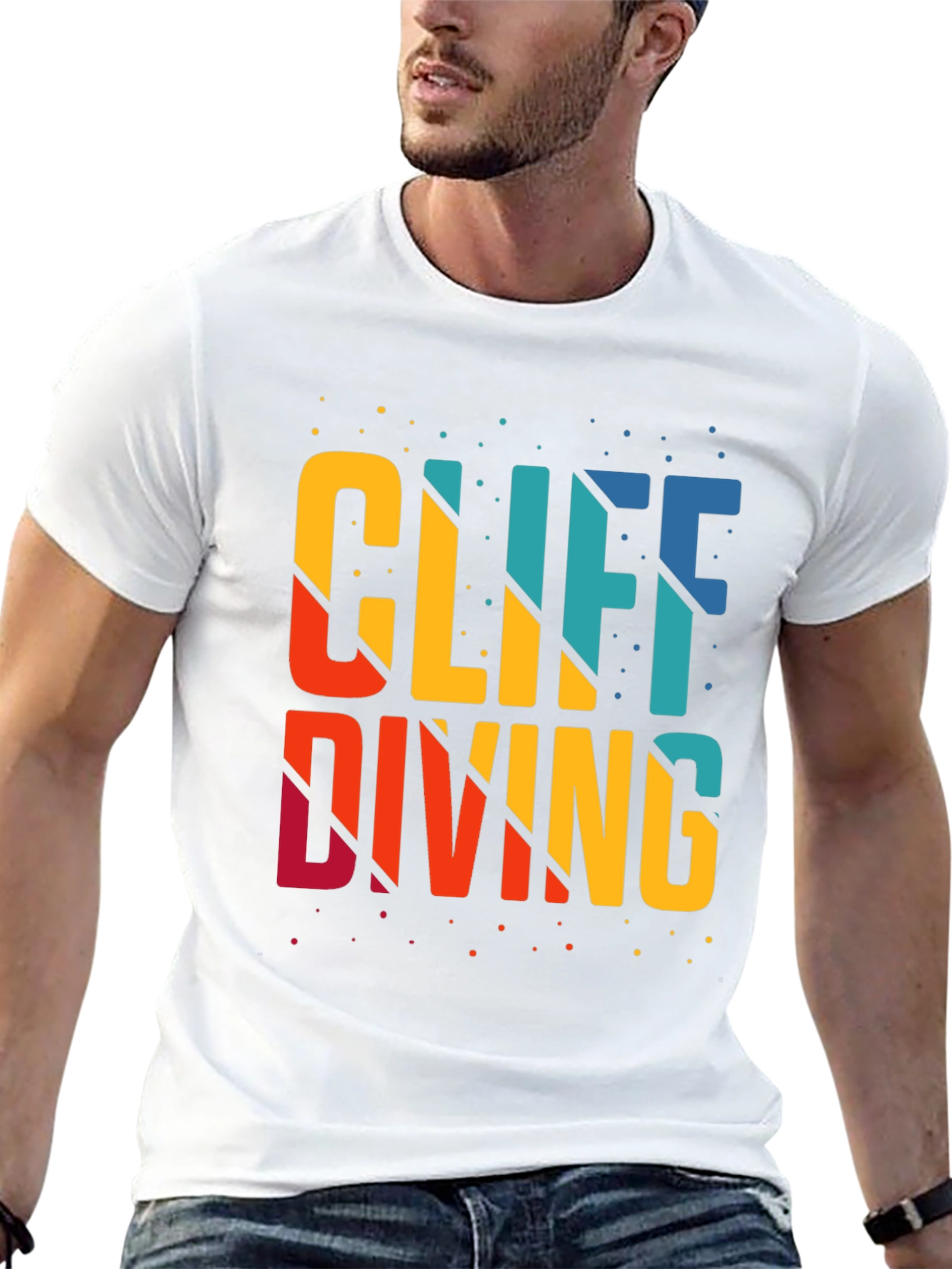 Cliff Diving Graphic T-Shirt - Black Tee