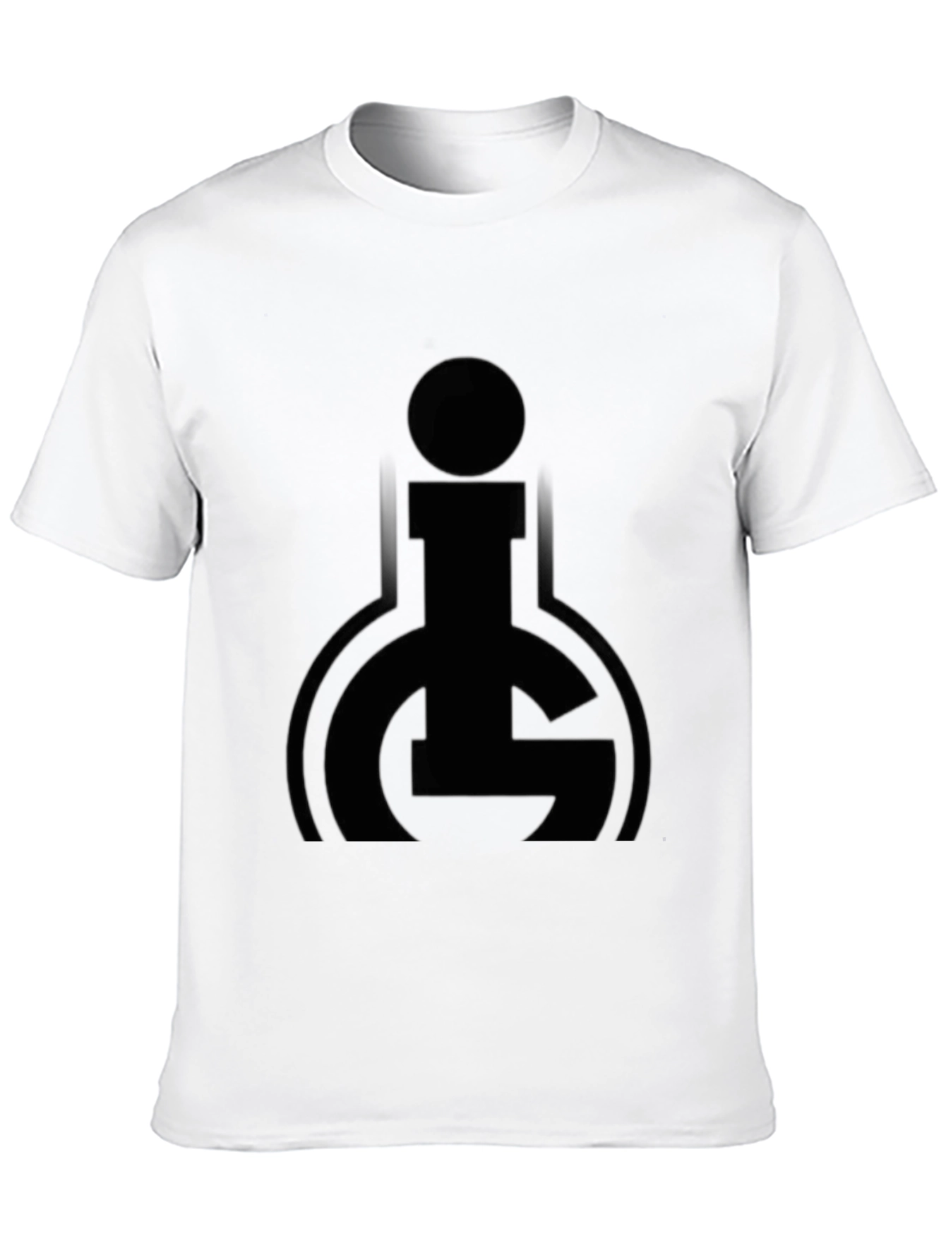 Black Graphic Tee - Modern Abstract Logo Design